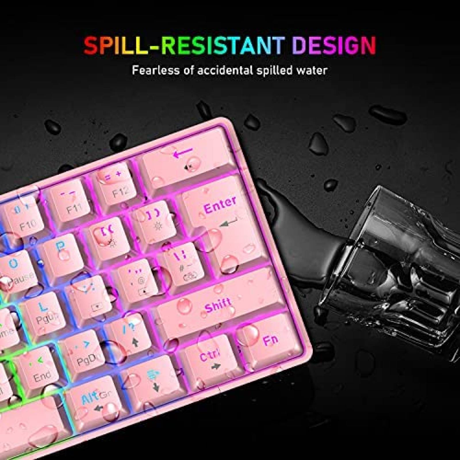  SELORSS Mini teclado mecánico para juegos 60% con
