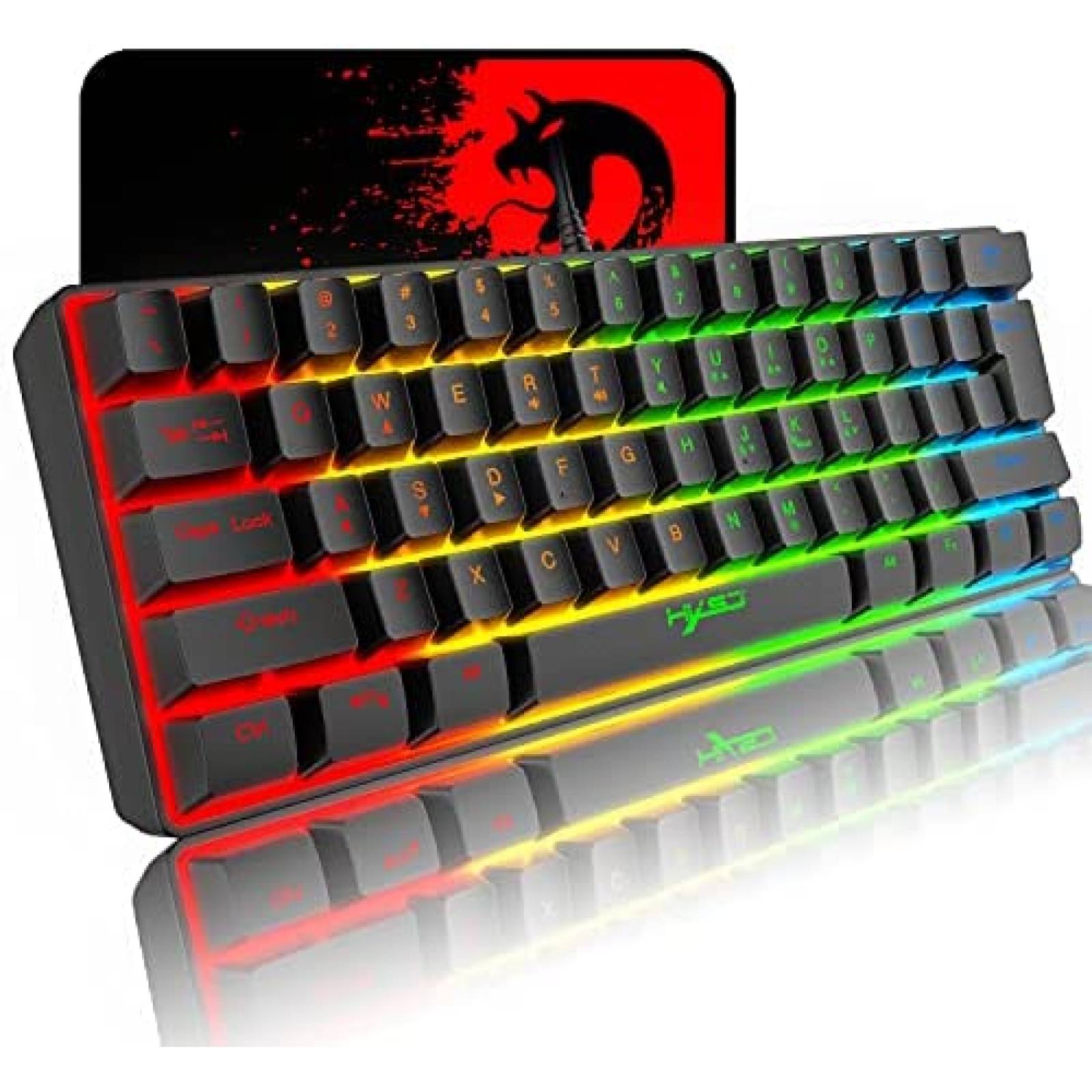 Teclado SELORSS Mecanico Gaming RGB Ergonomico 61 teclas