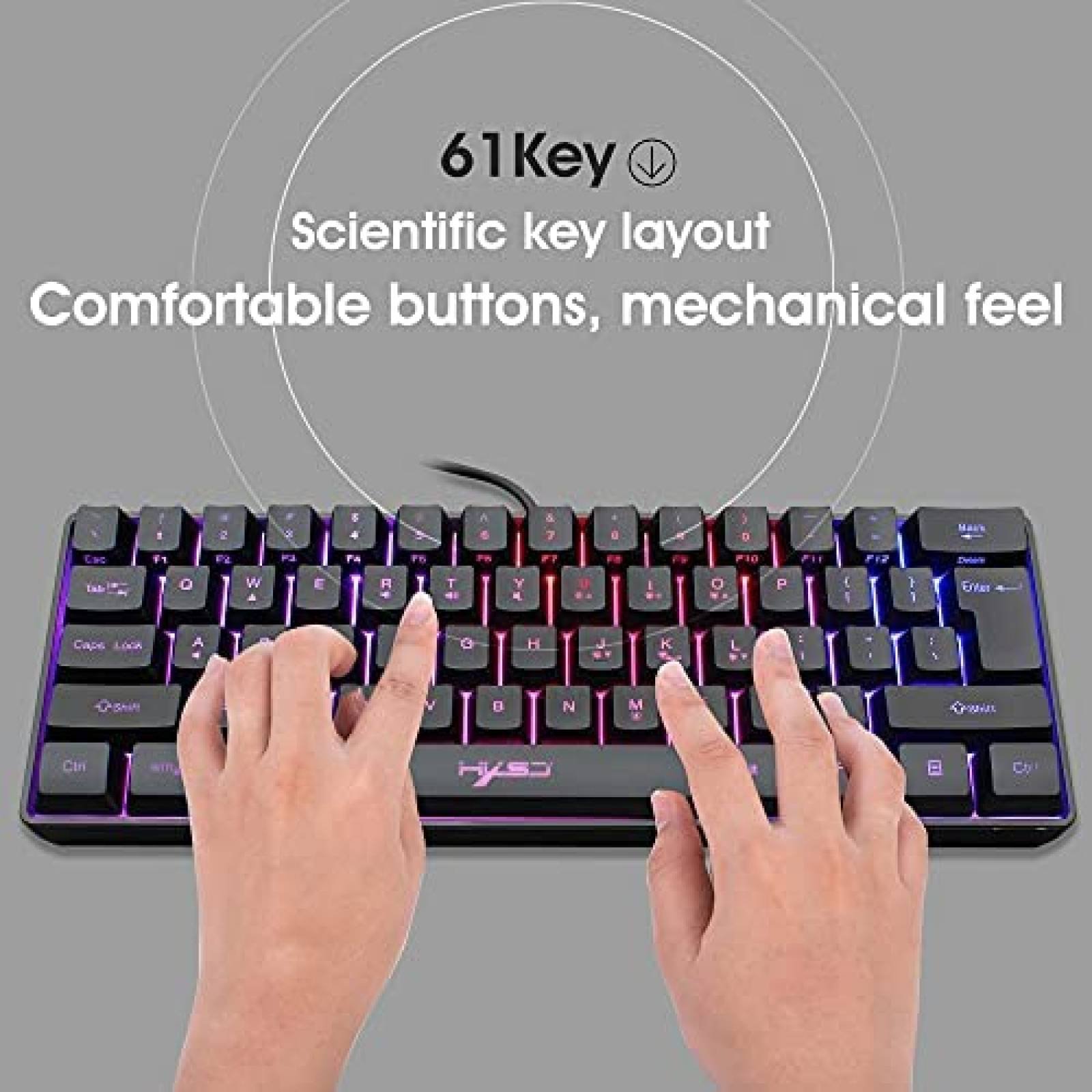  SELORSS Mini teclado mecánico para juegos 60% con