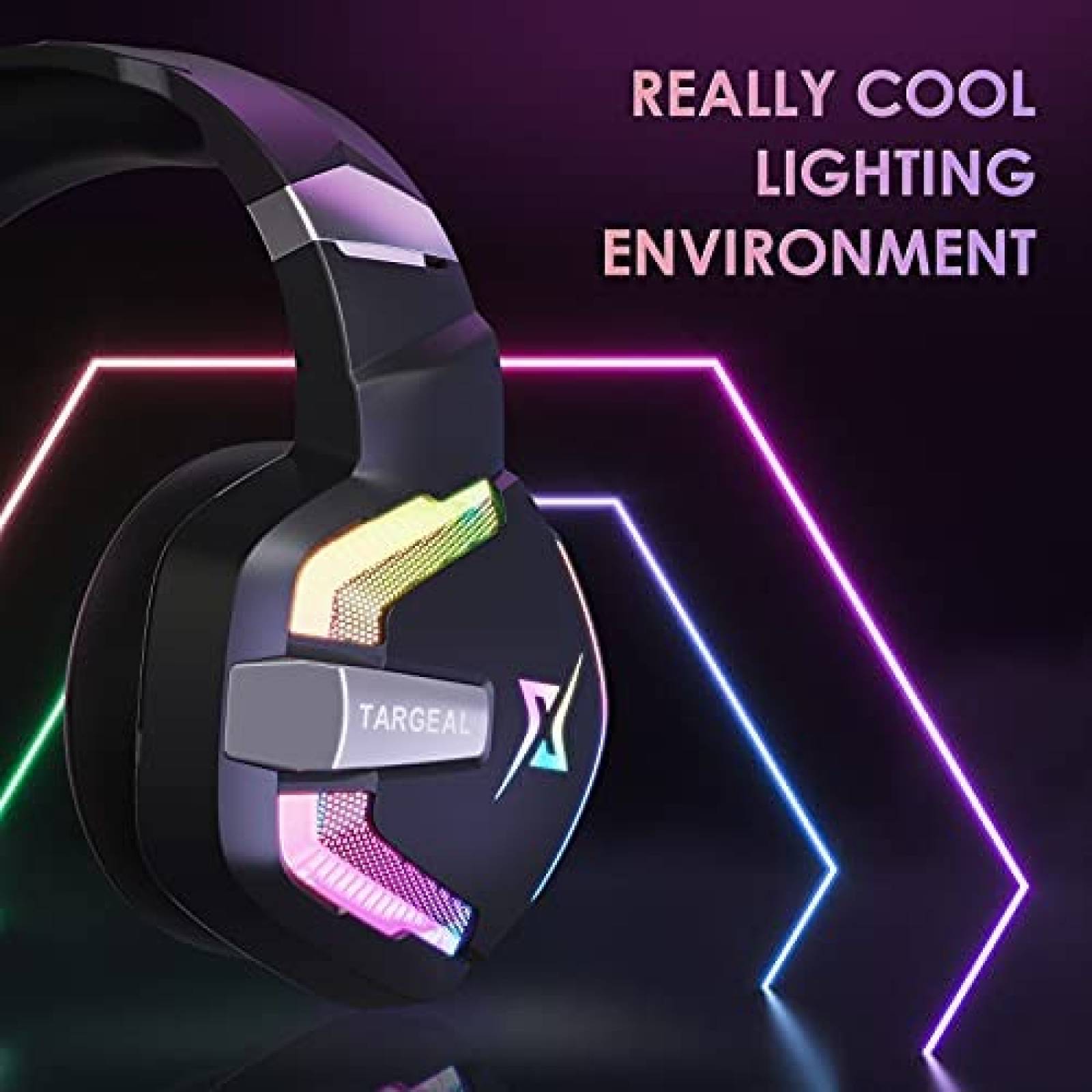 Headset Gamer Targeal con Sonido Surround 7.1 -Negro