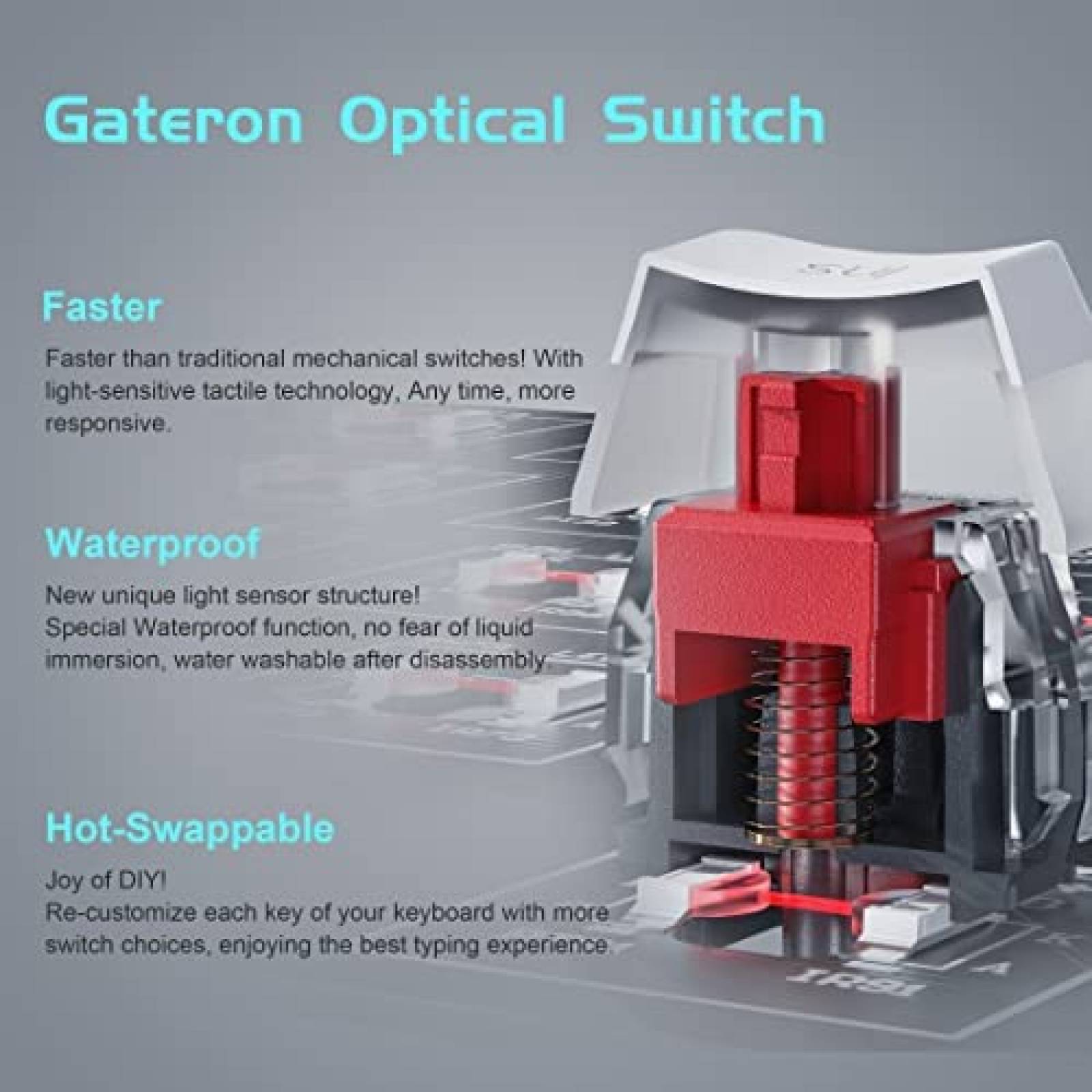 Teclado para computadora Tezarre TK61 RGB 61 teclas -Blanco