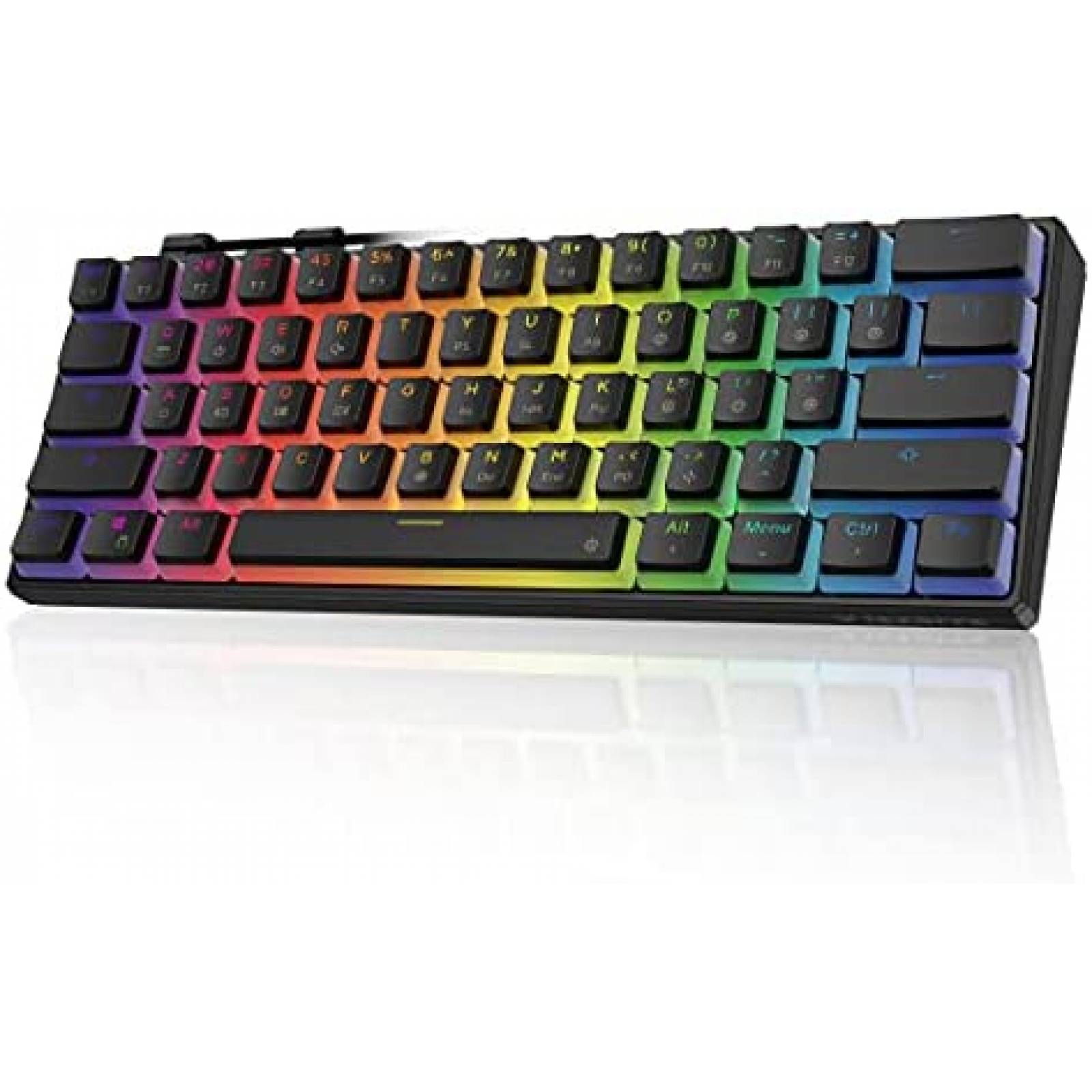 Teclado Tezarre TK61 60% Mecanico 61 Teclas -Negro