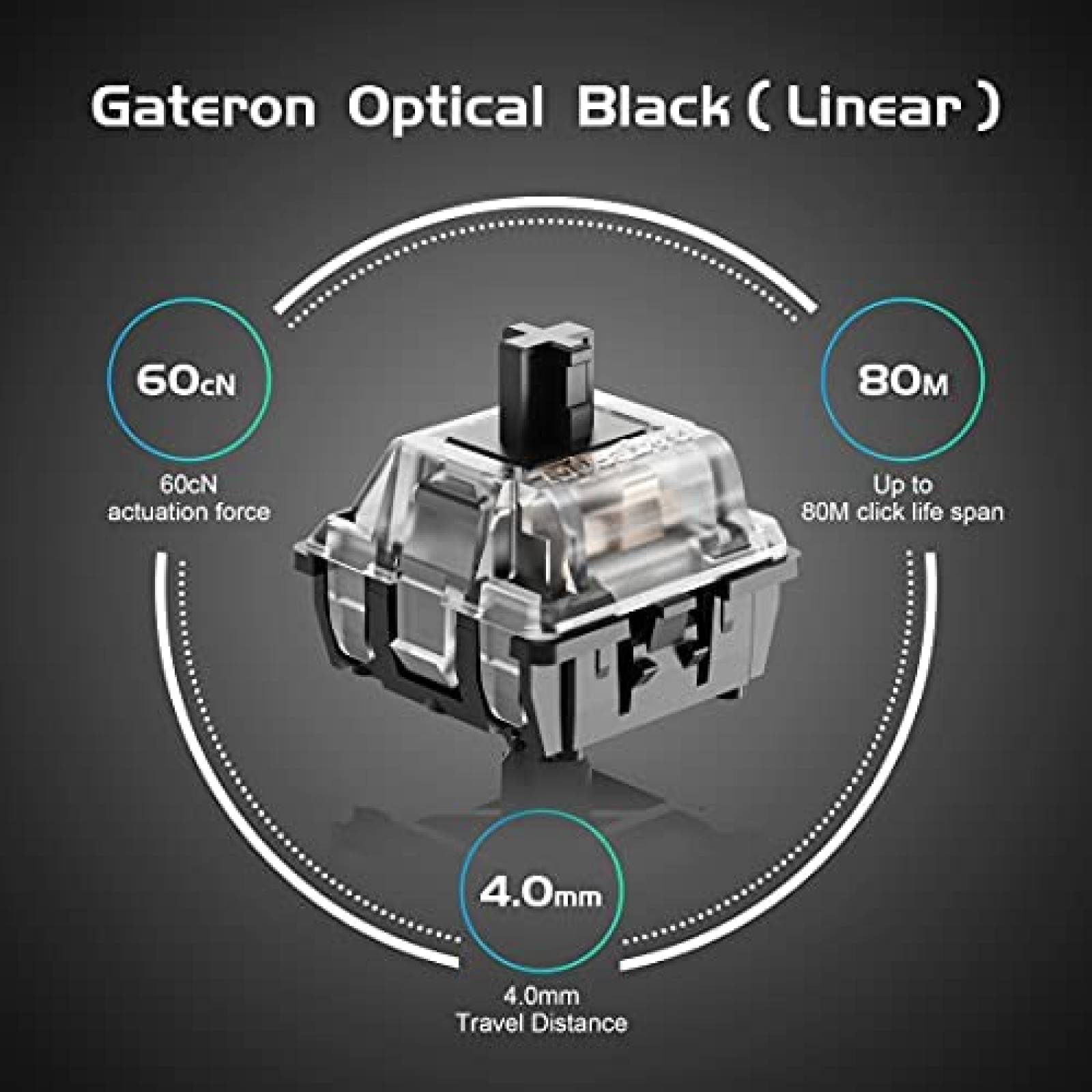 Teclado Tezarre TK61 60% Mecanico 61 Teclas -Negro