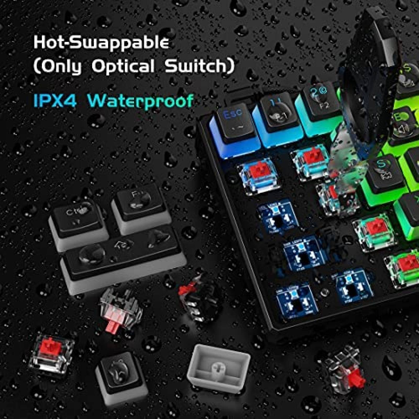 Teclado Tezarre TK61 60% Mecanico 61 Teclas -Negro