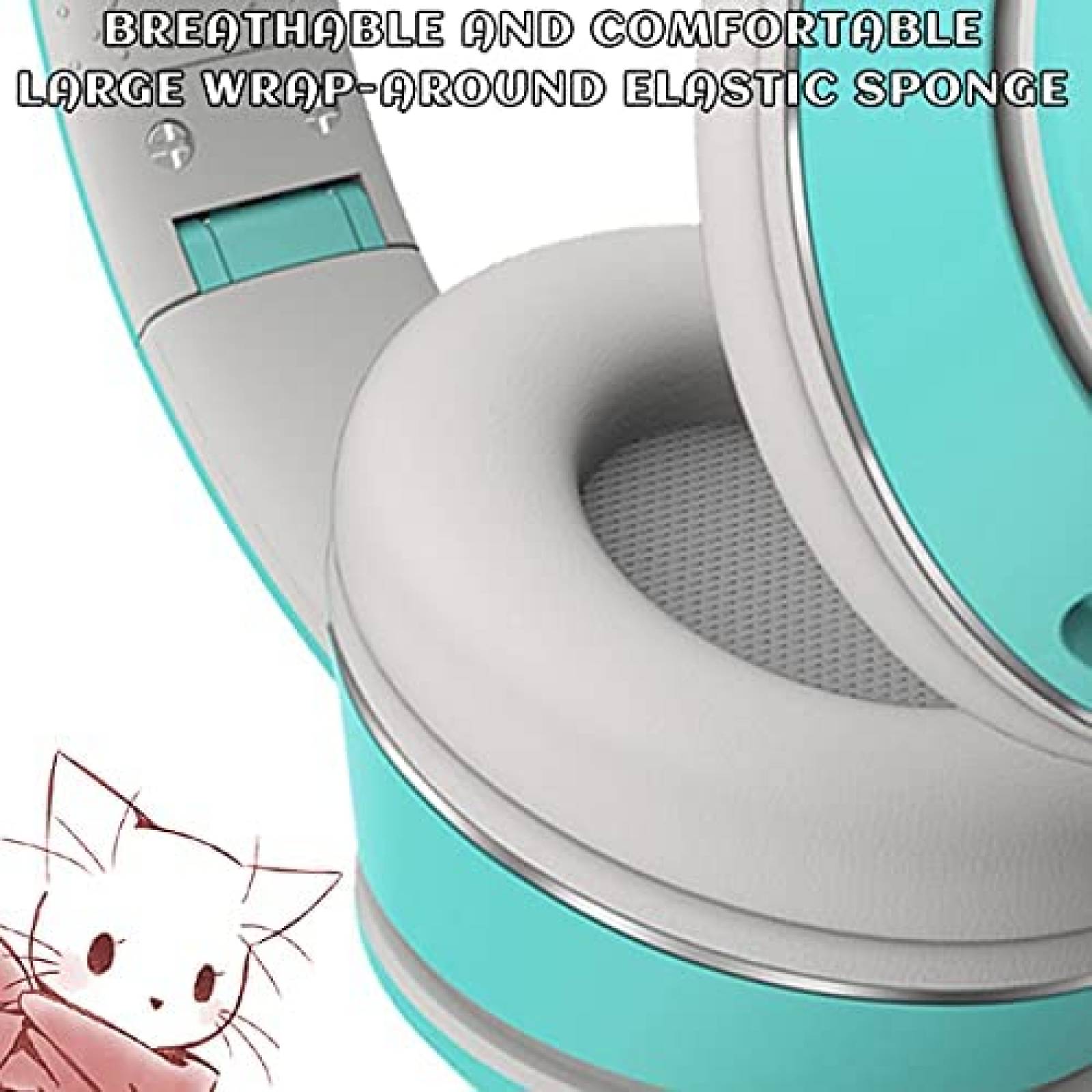 Auriculares VIGROS Cat Ear para juegos con cable AUX LED