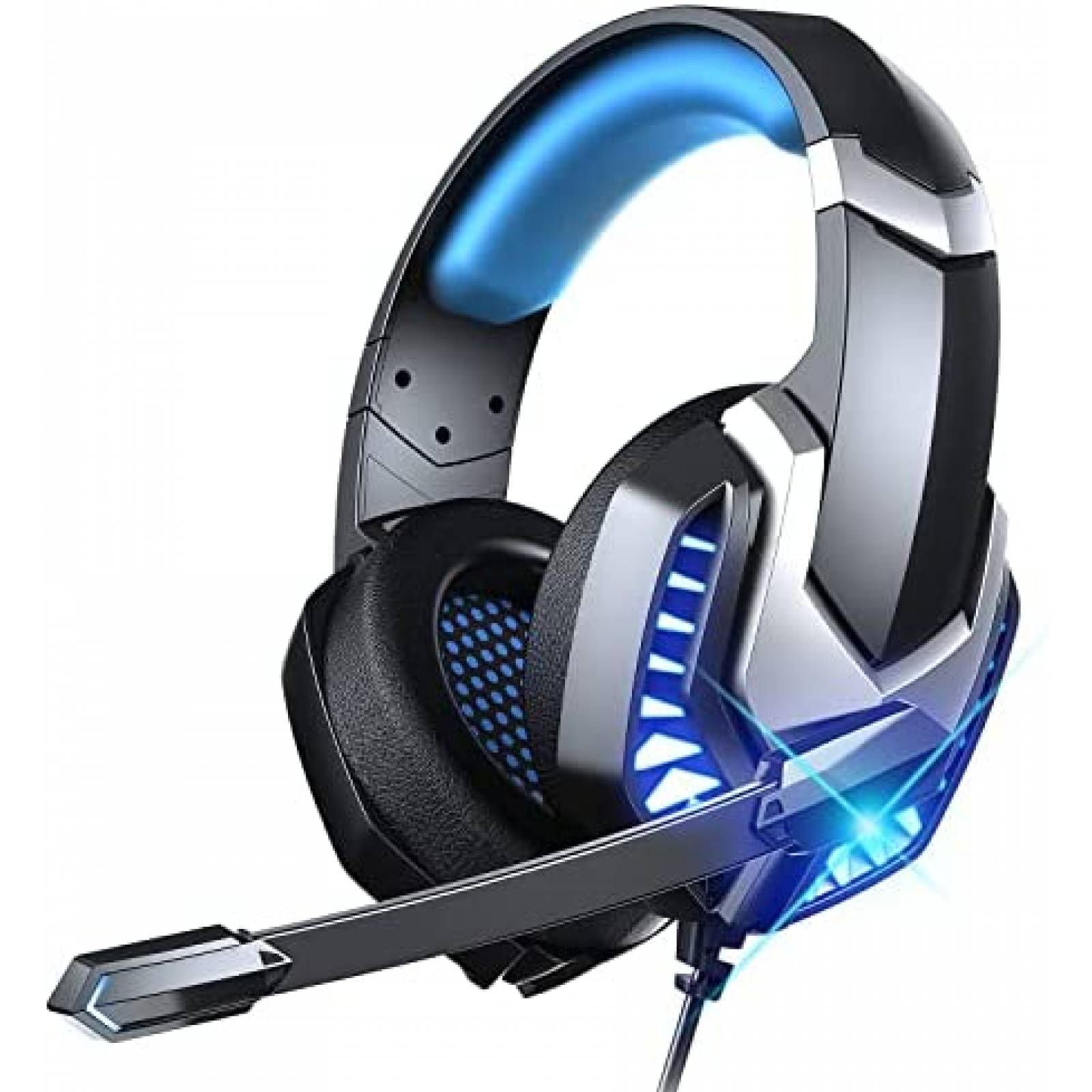 Audifonos con Microfono Wasart con Luces LED -Negro
