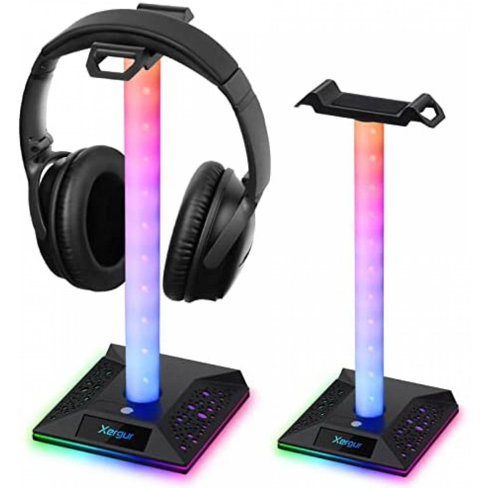 Soporte para auriculares XERGUR RGB para videojuegos con AUX