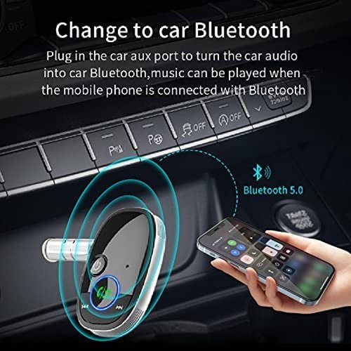 Receptor Bluetooth 5.0 Aync para coche manos libres -Negro