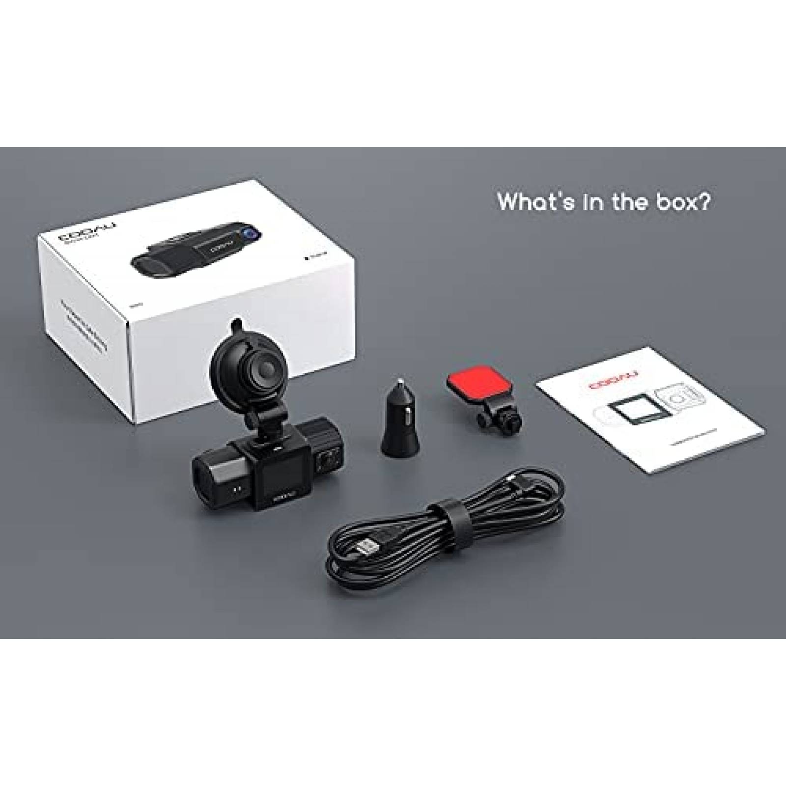 Camara Dual para Auto COOAU D20 1920x1080P30fps -Negro