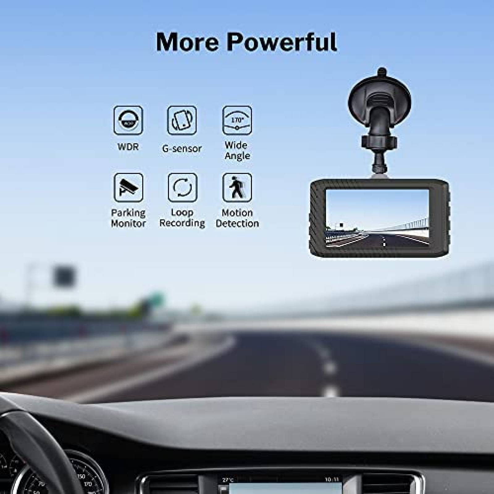 Camara para tablero auto DEEWAZ 1296P 3" -Plateado/negro