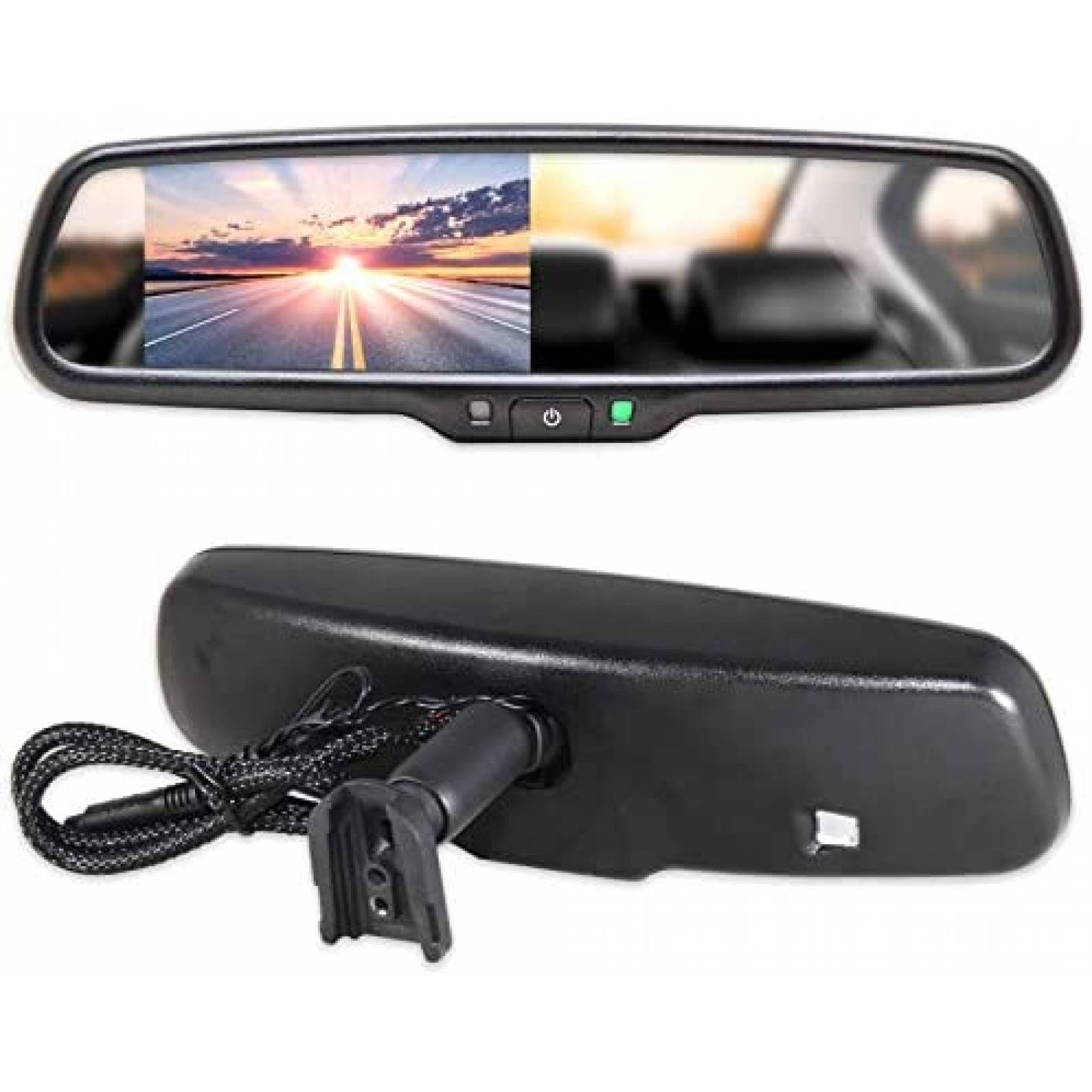 Espejo retrovisor para automovil EWAY Pantalla LCD de 4.3"