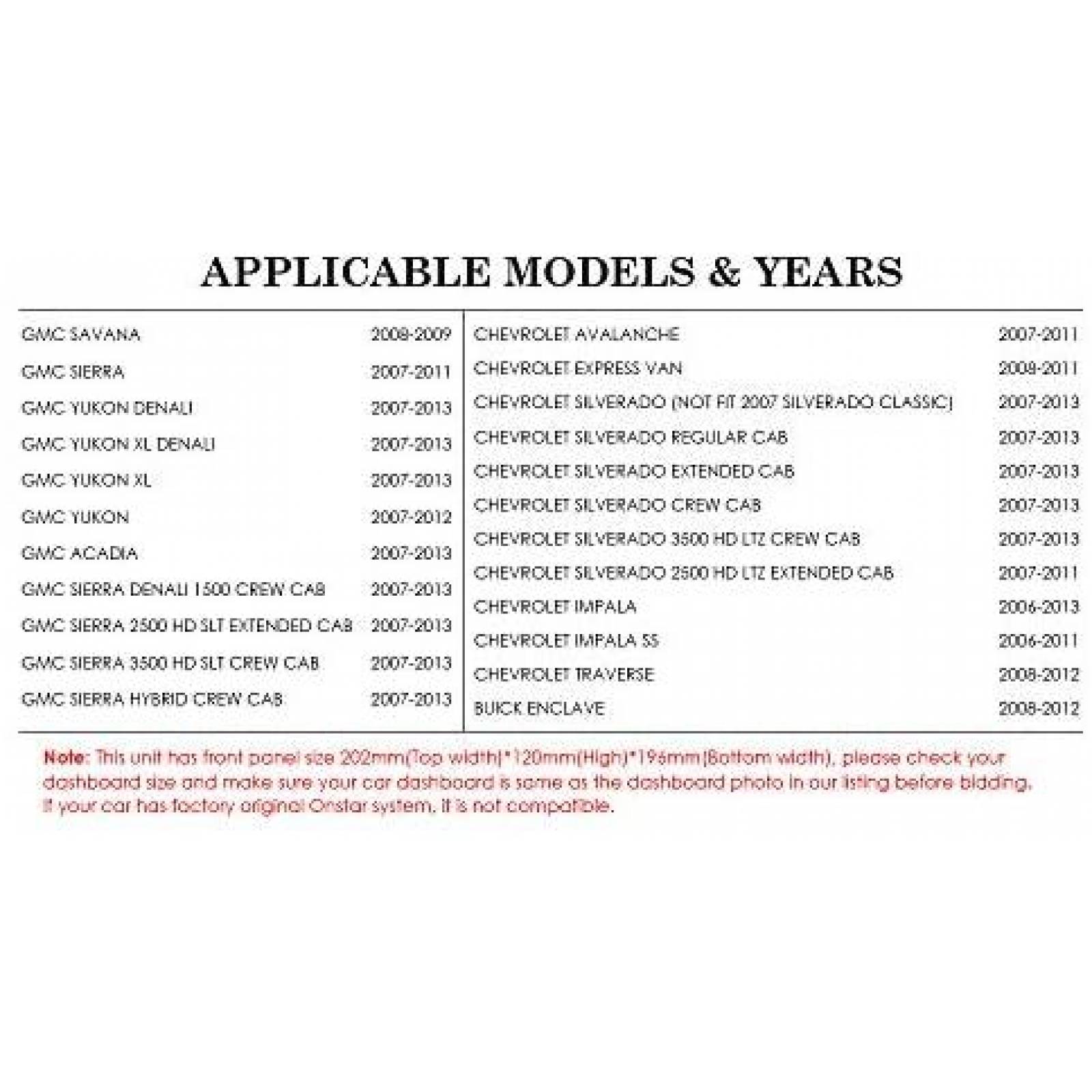 Pantalla GPS para Auto hizpo 7 Tactil Android para GMC