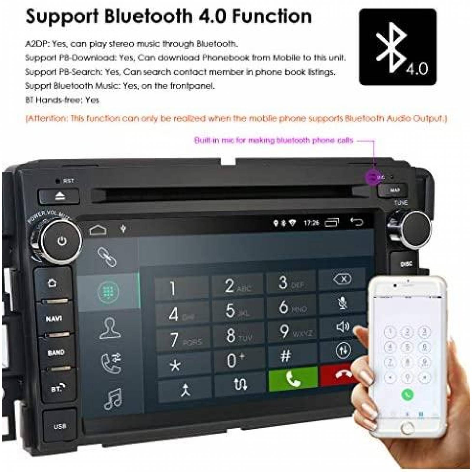 Pantalla GPS para Auto hizpo 7 Tactil Android para GMC