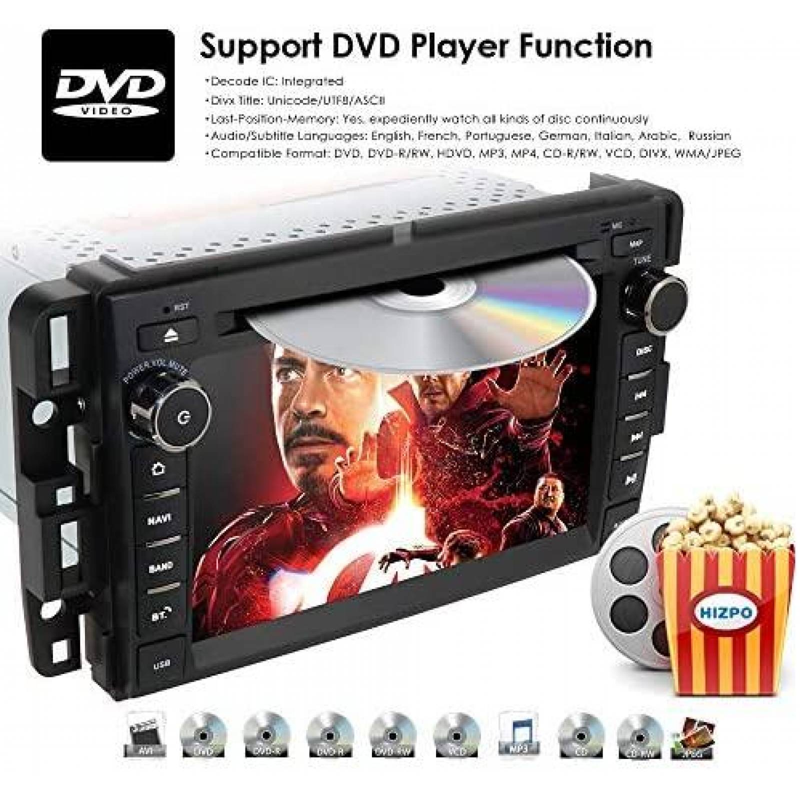 Pantalla GPS para Auto hizpo 7 Tactil Android para GMC