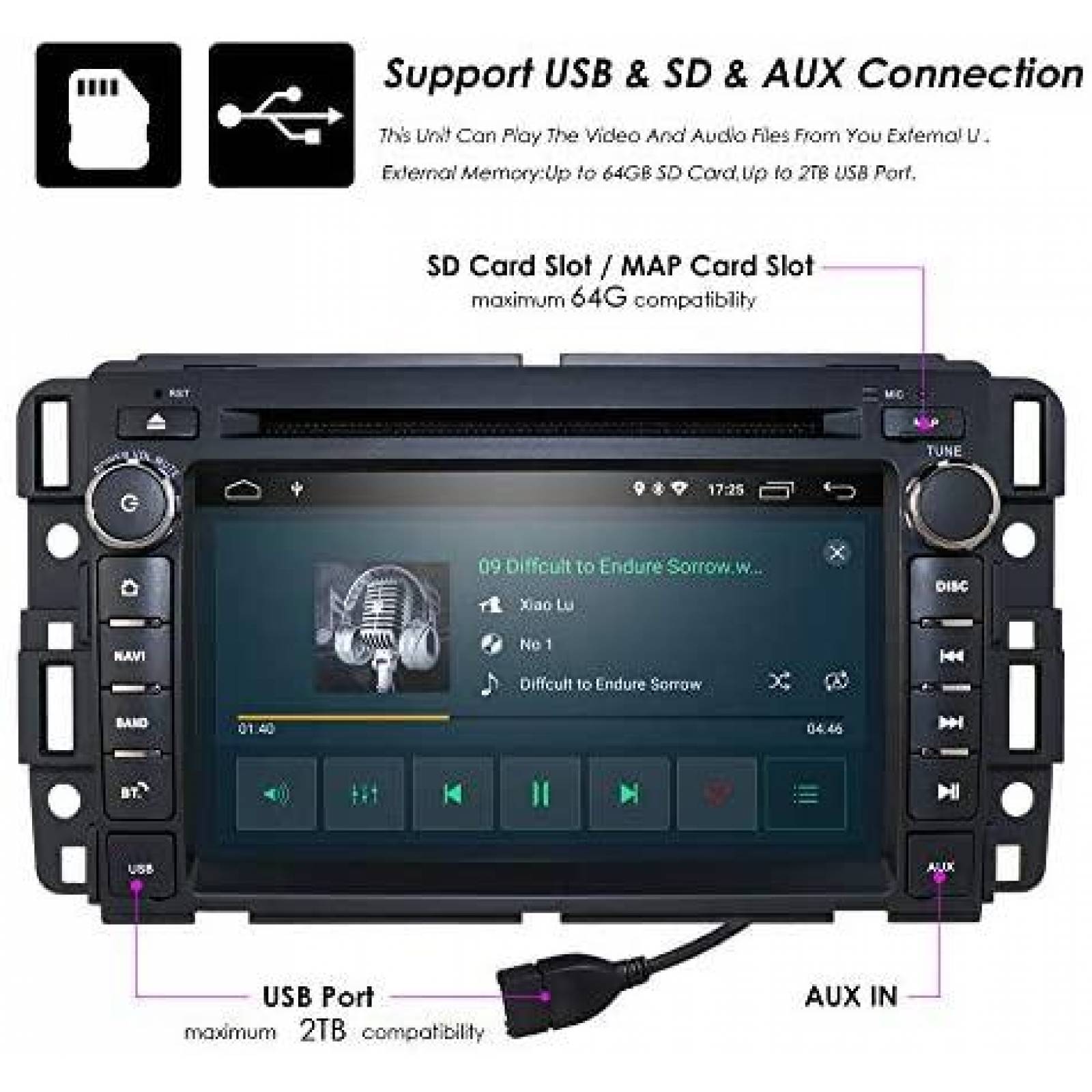 Pantalla GPS para Auto hizpo 7 Tactil Android para GMC