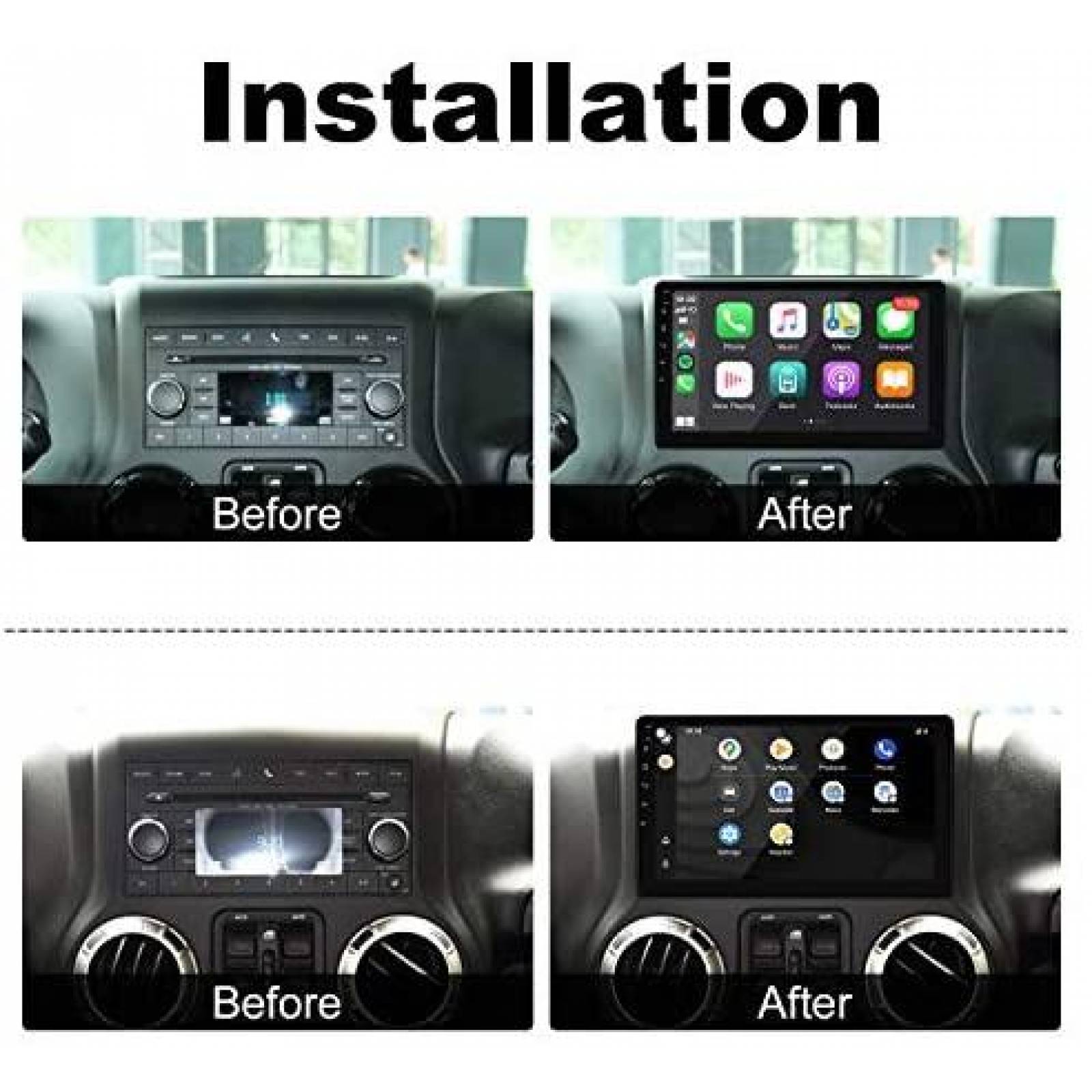 Estereo de Automovil IYING Android 10.0 AM/FM -Negro