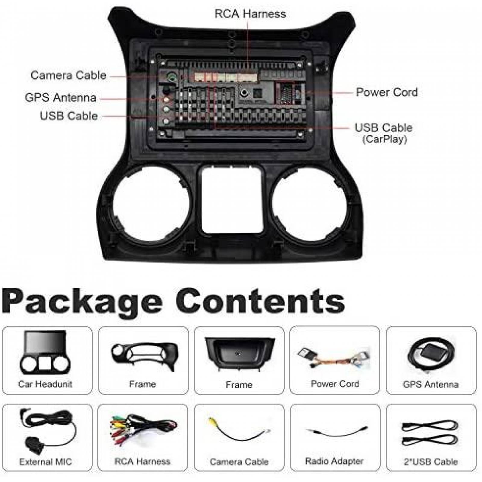 Estereo de Automovil IYING Android 10.0 AM/FM -Negro