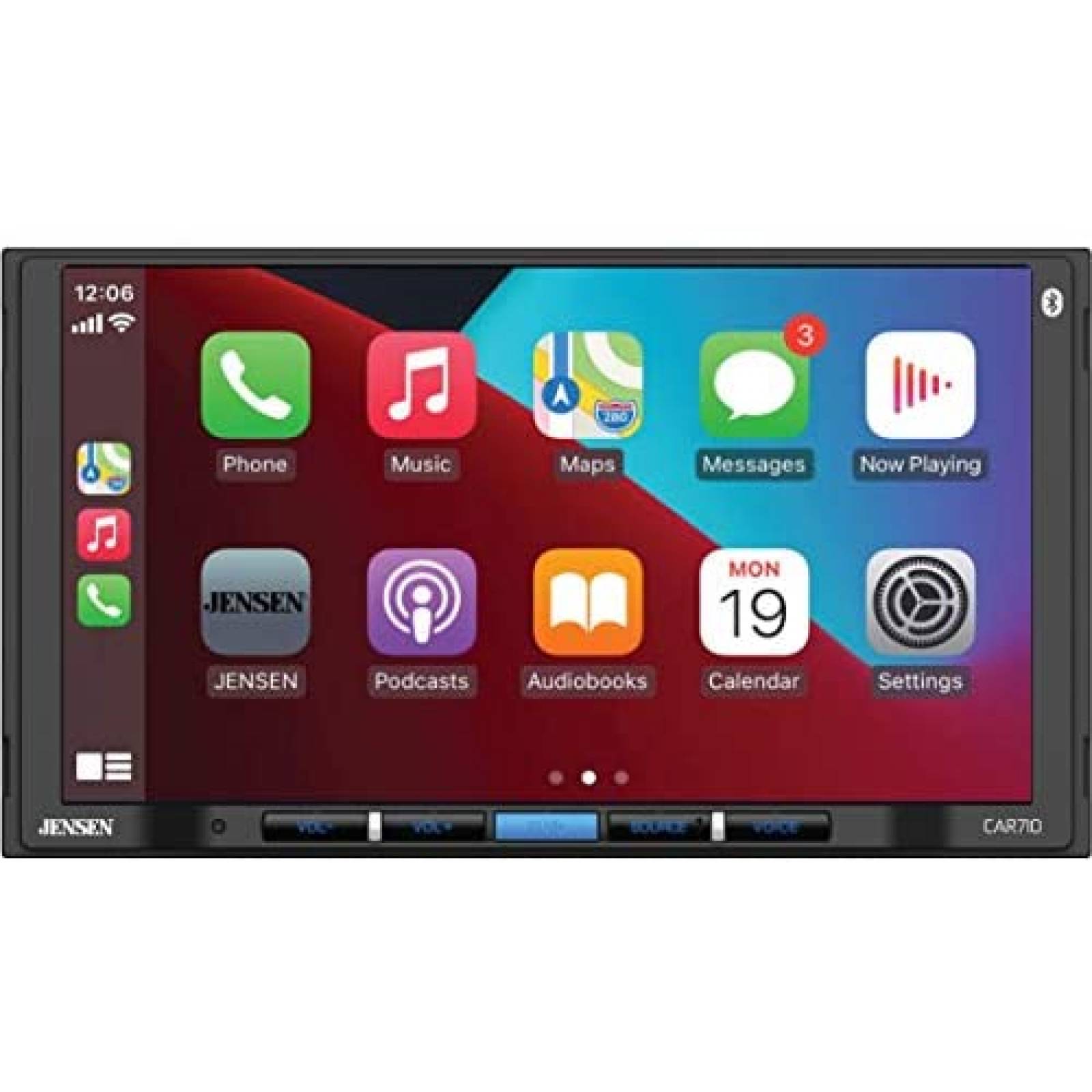 Sistema Multimedia Carro Jensen CAR710 7" Bluetooth -Negro