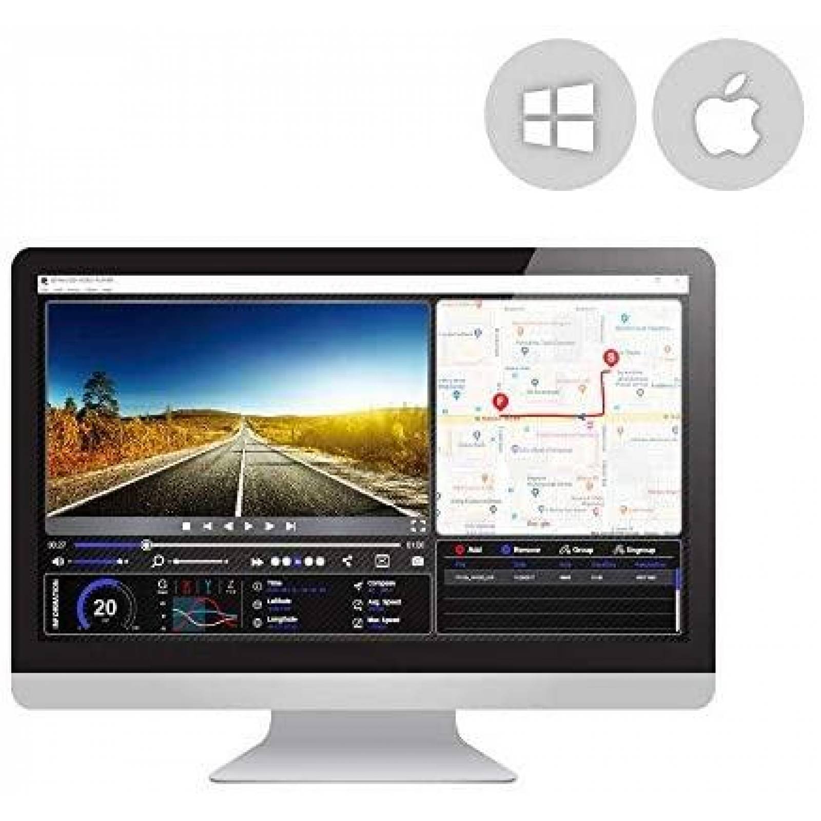 Camara Kenwood DRV-A601WDP 4K Ultra HD 3.0" LCD -Gris