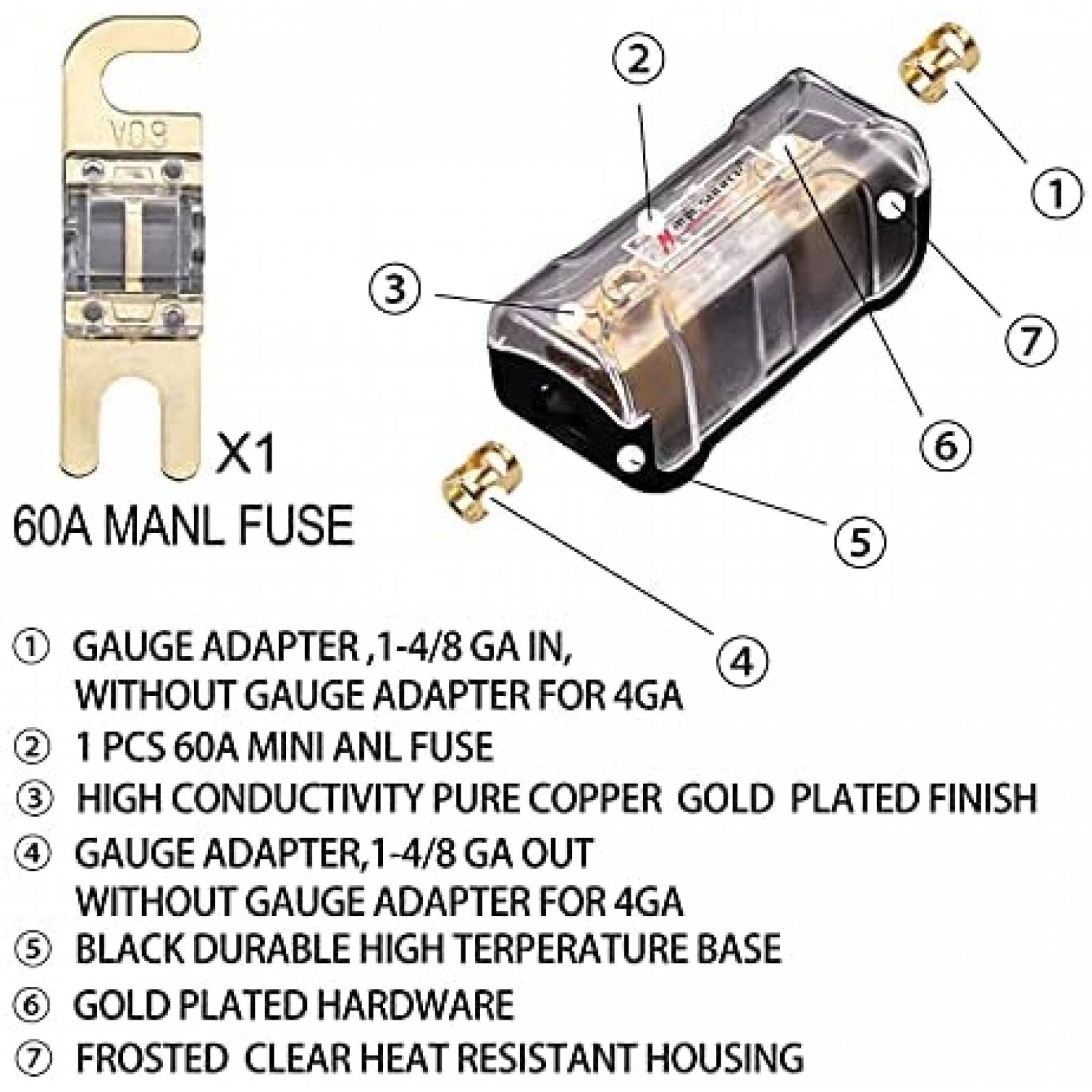 Fusible de alambre en linea magic source Mini ANL 1 via
