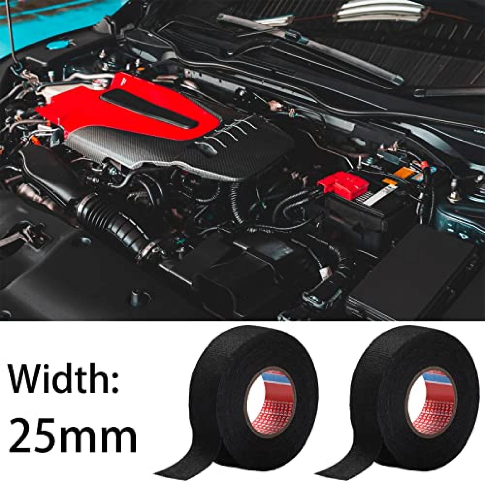 Cinta seguro Outus 2 rollos Automovil Adhesivo -Negro