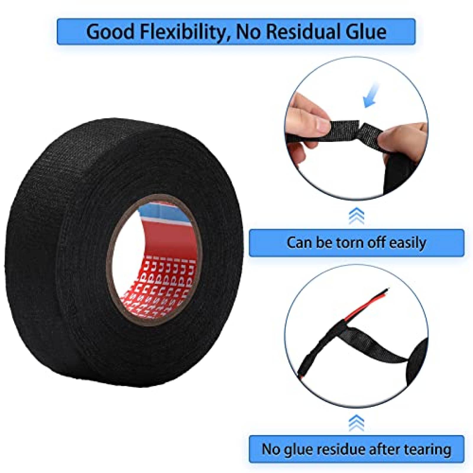 Cinta seguro Outus 2 rollos Automovil Adhesivo -Negro