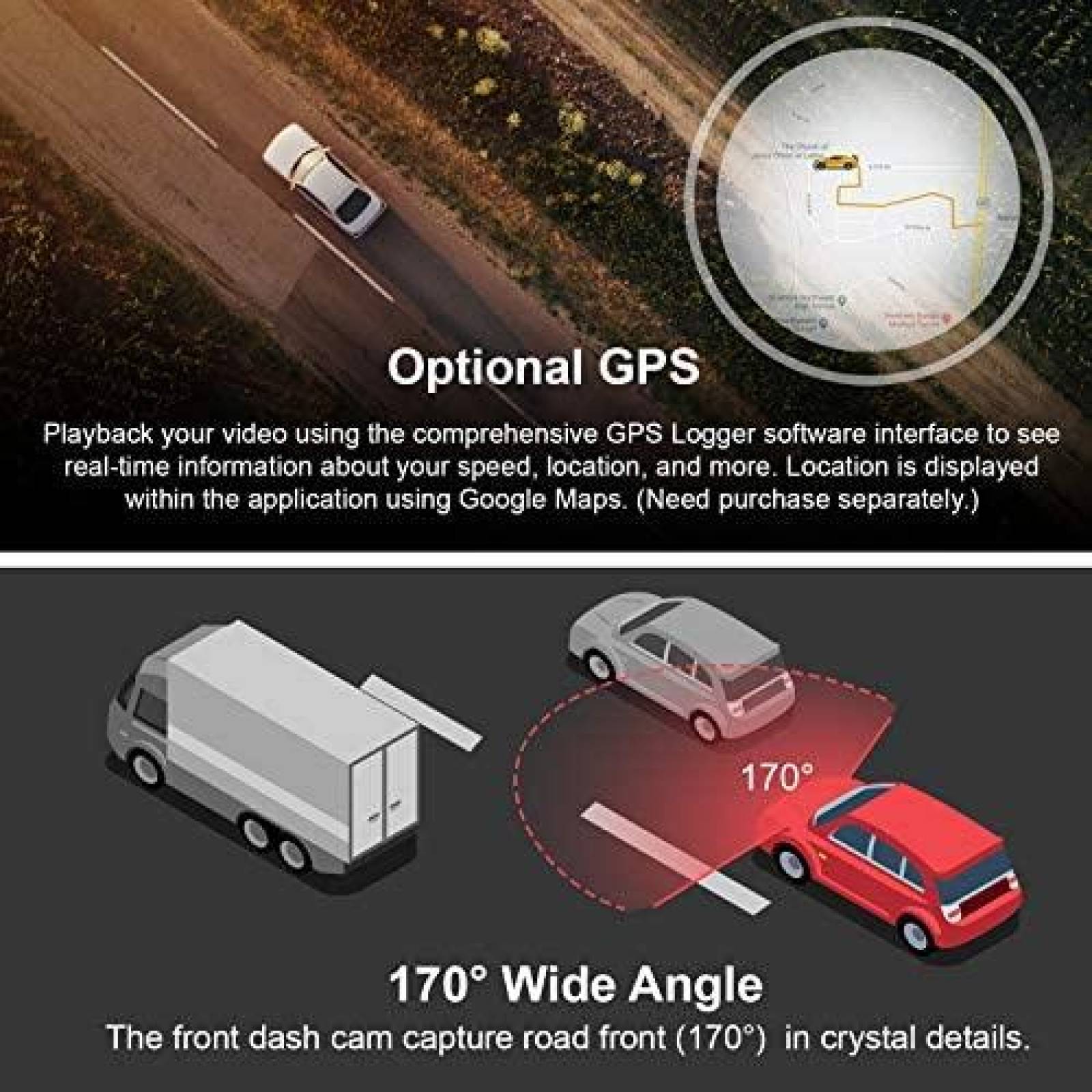 Dash Cam REXING M1 PRO Doble Espejo IPS 12'' Tactil -Negro