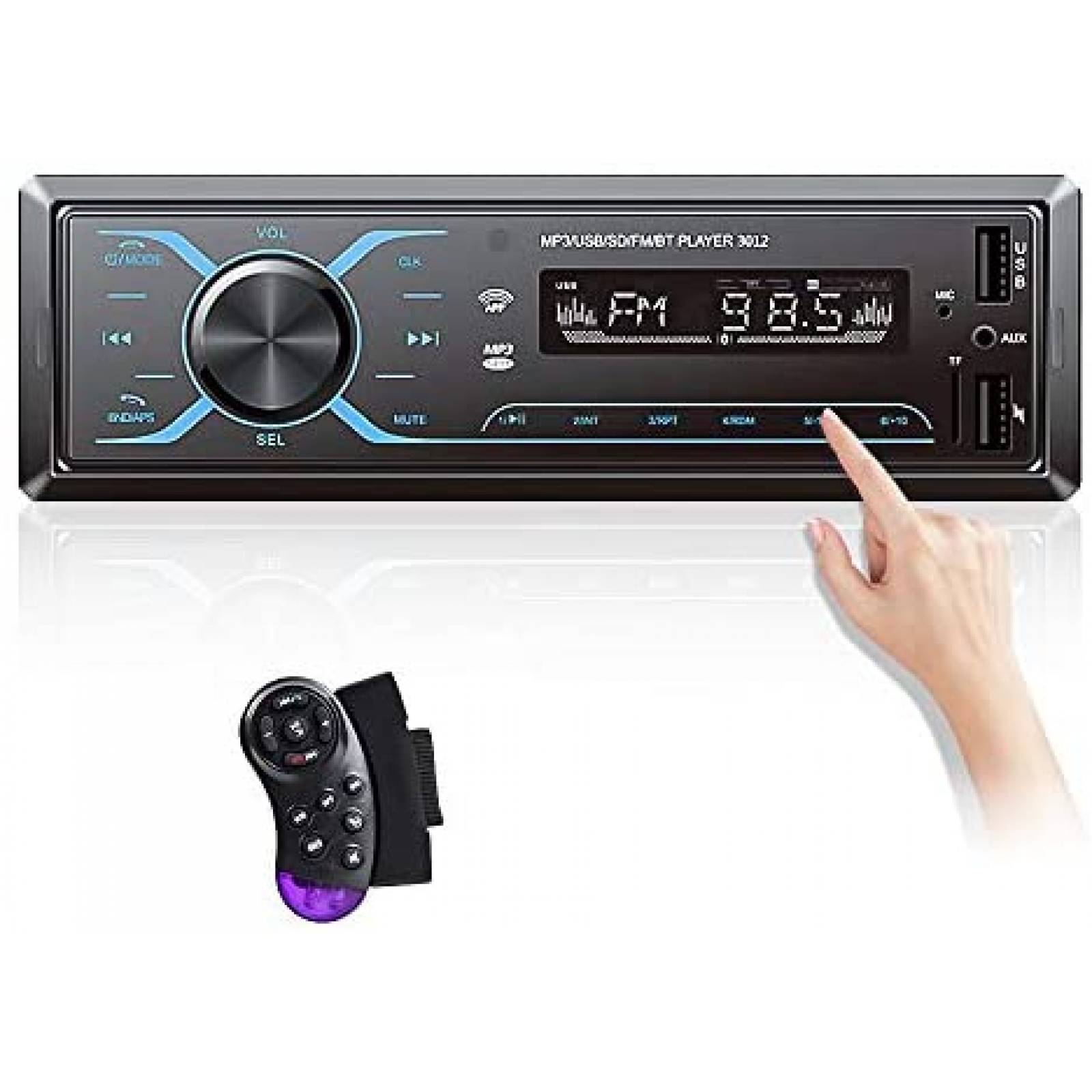 Radio Rimoody Con Bluetooth Para Automovil -Negro