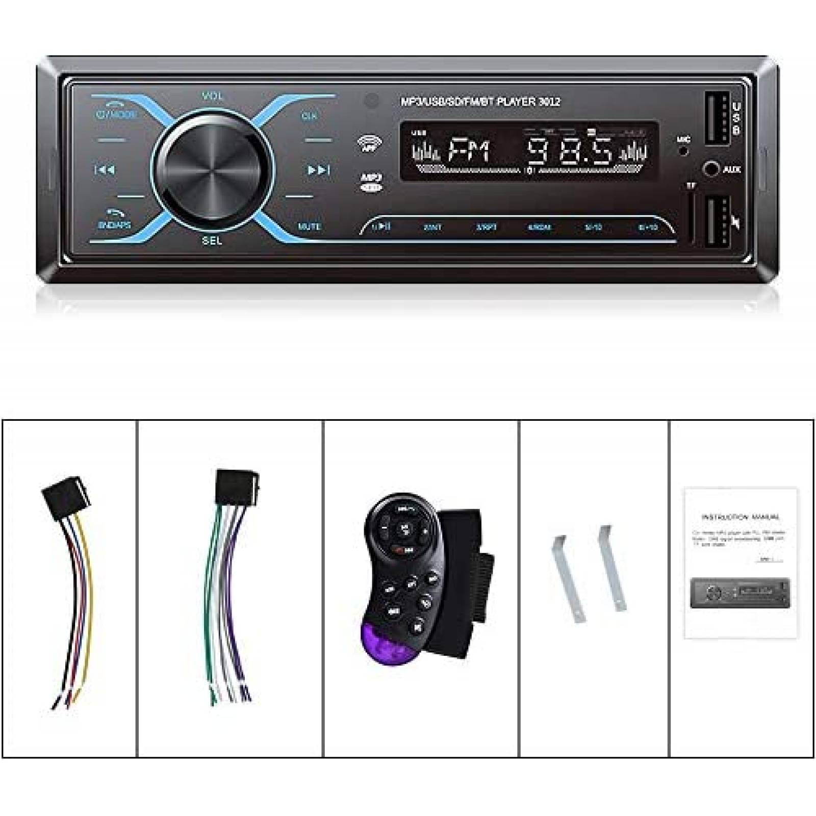 Radio Rimoody Con Bluetooth Para Automovil -Negro