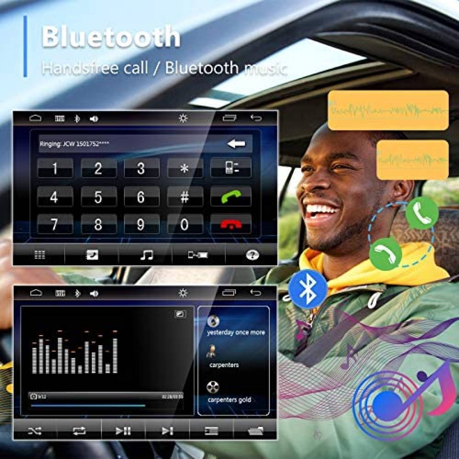 Pantalla para radio auto Rimoody tactil 6.2" -Negro