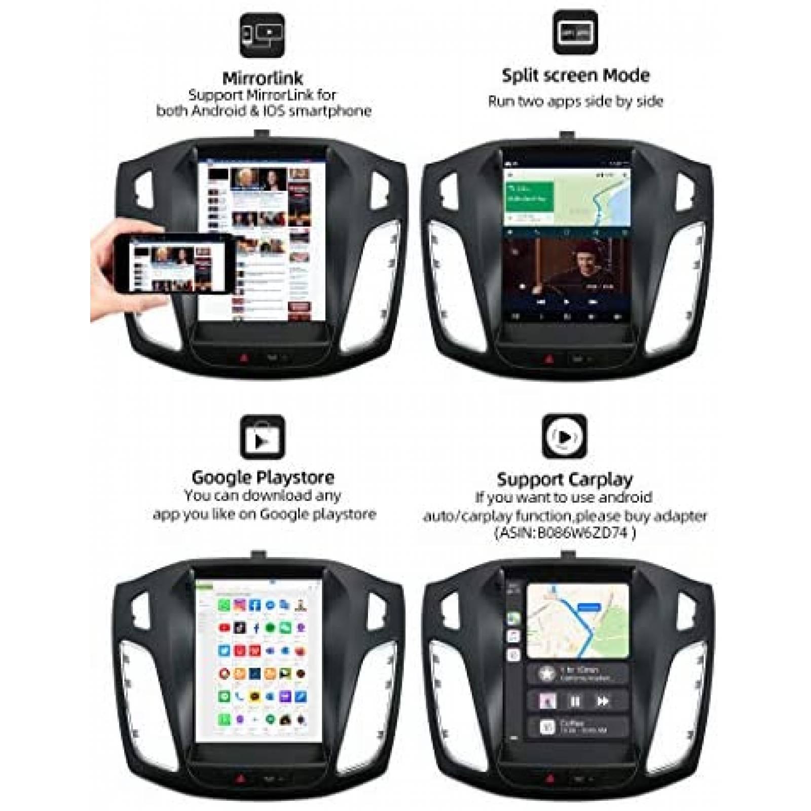 Pantalla de Navegacion p/Auto SXNAVI 9.7" 2GB 32GB Android