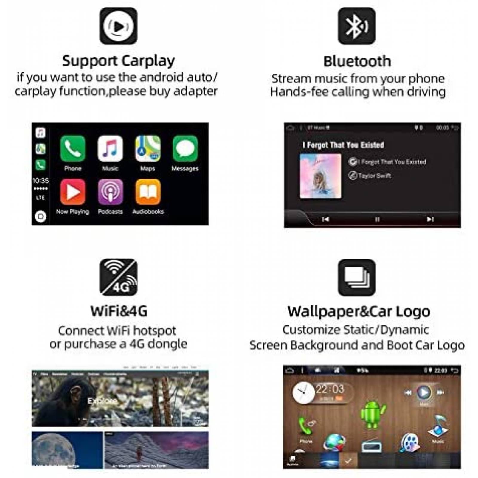 Pantalla de Navegacion p/Auto SXNAVI 9.7" 2GB 32GB Android
