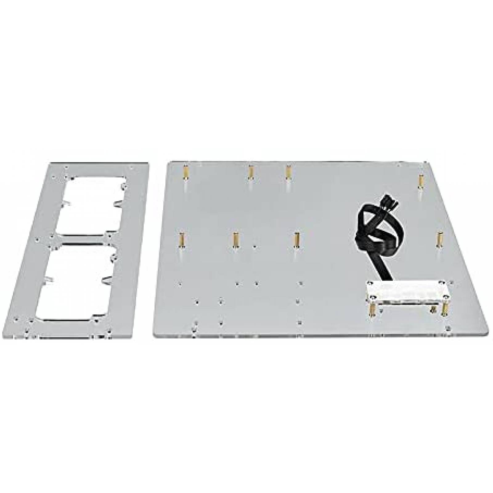 Rig de Mineria Bbaiy de Aluminio para 6 GPU -Plata