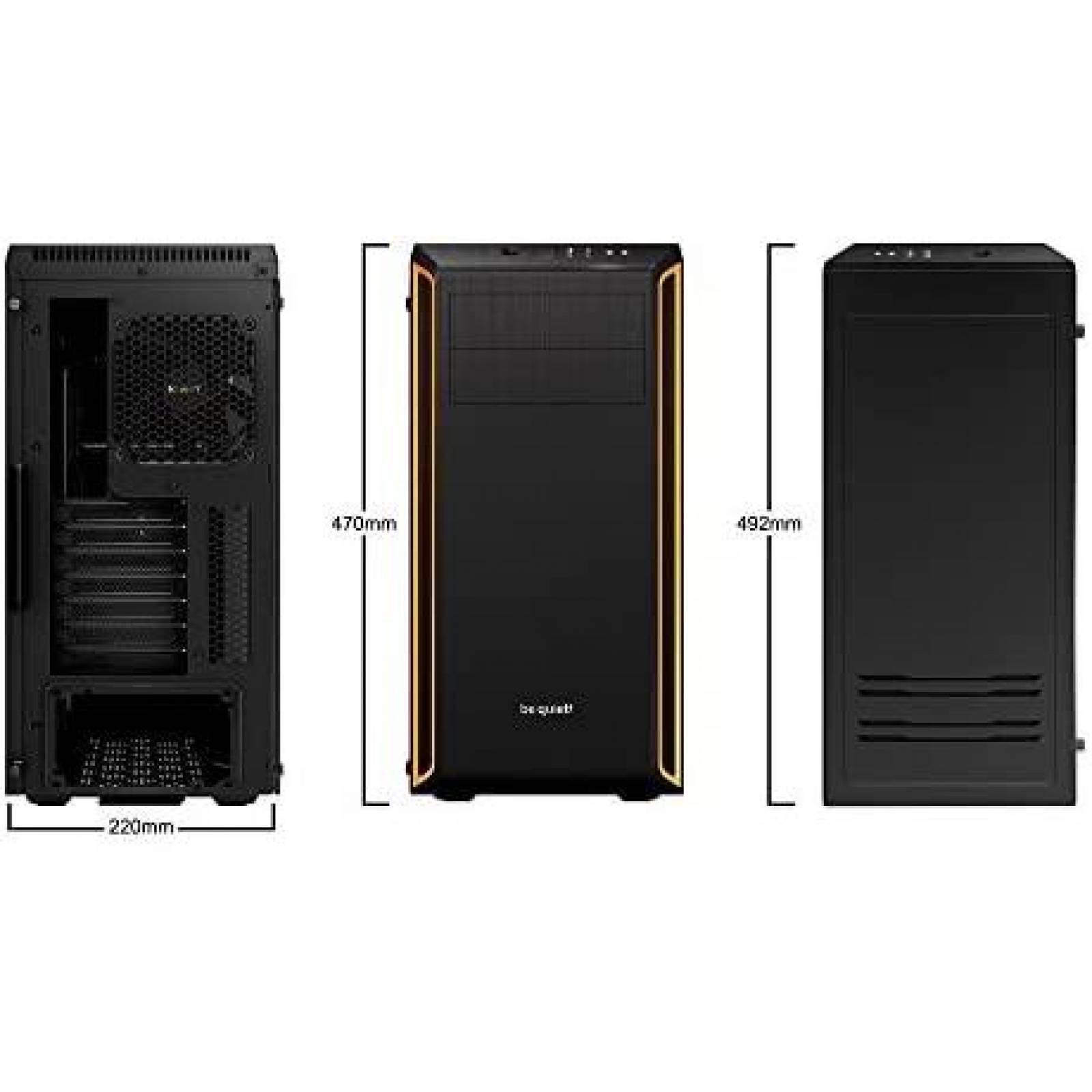 Gabinete be quiet! BGW20 20.3''x11.02''x22.3'' -Negro