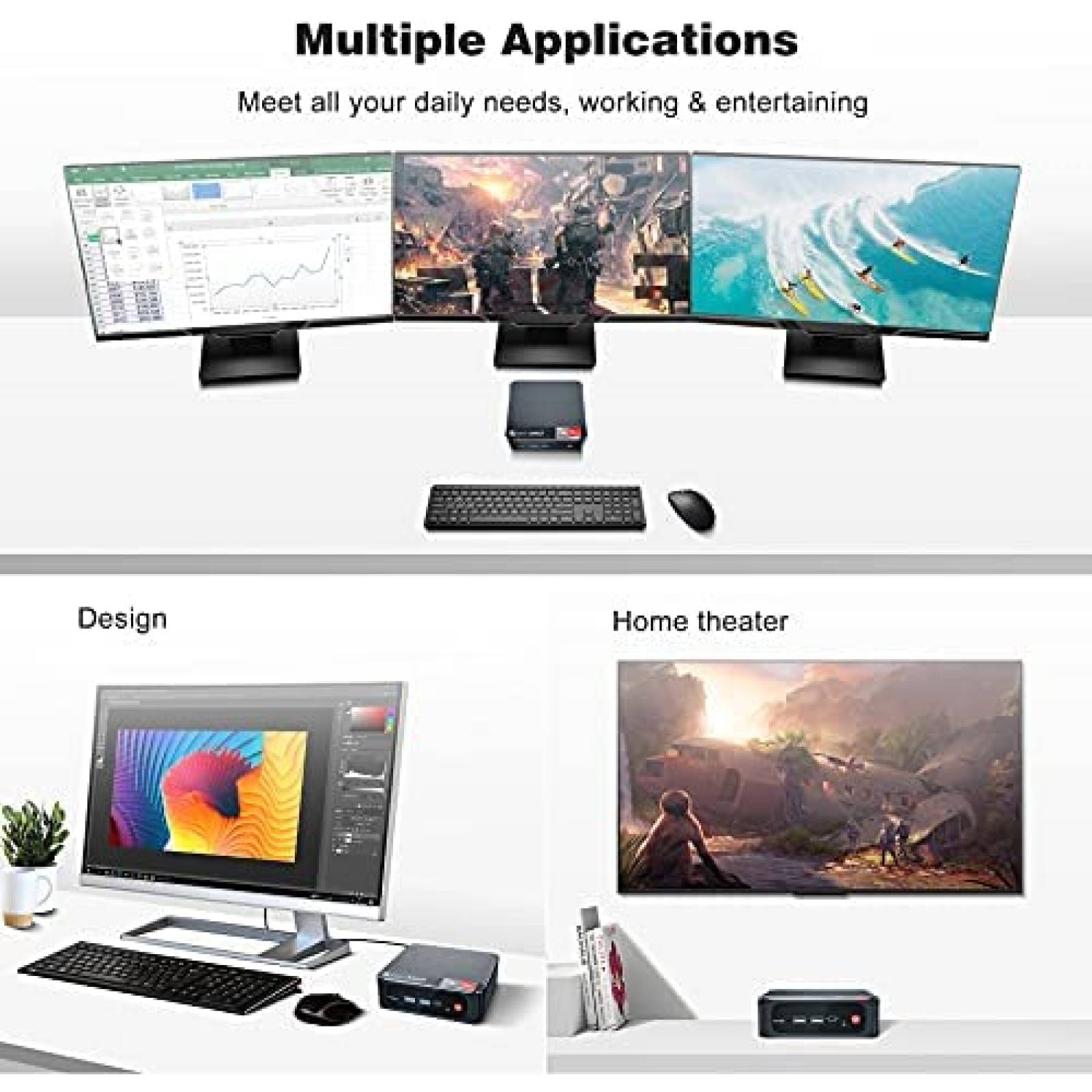 Mini PC Beelink SER3 AMD Ryzen 7 16GB RAM 500GB Doble HDMI