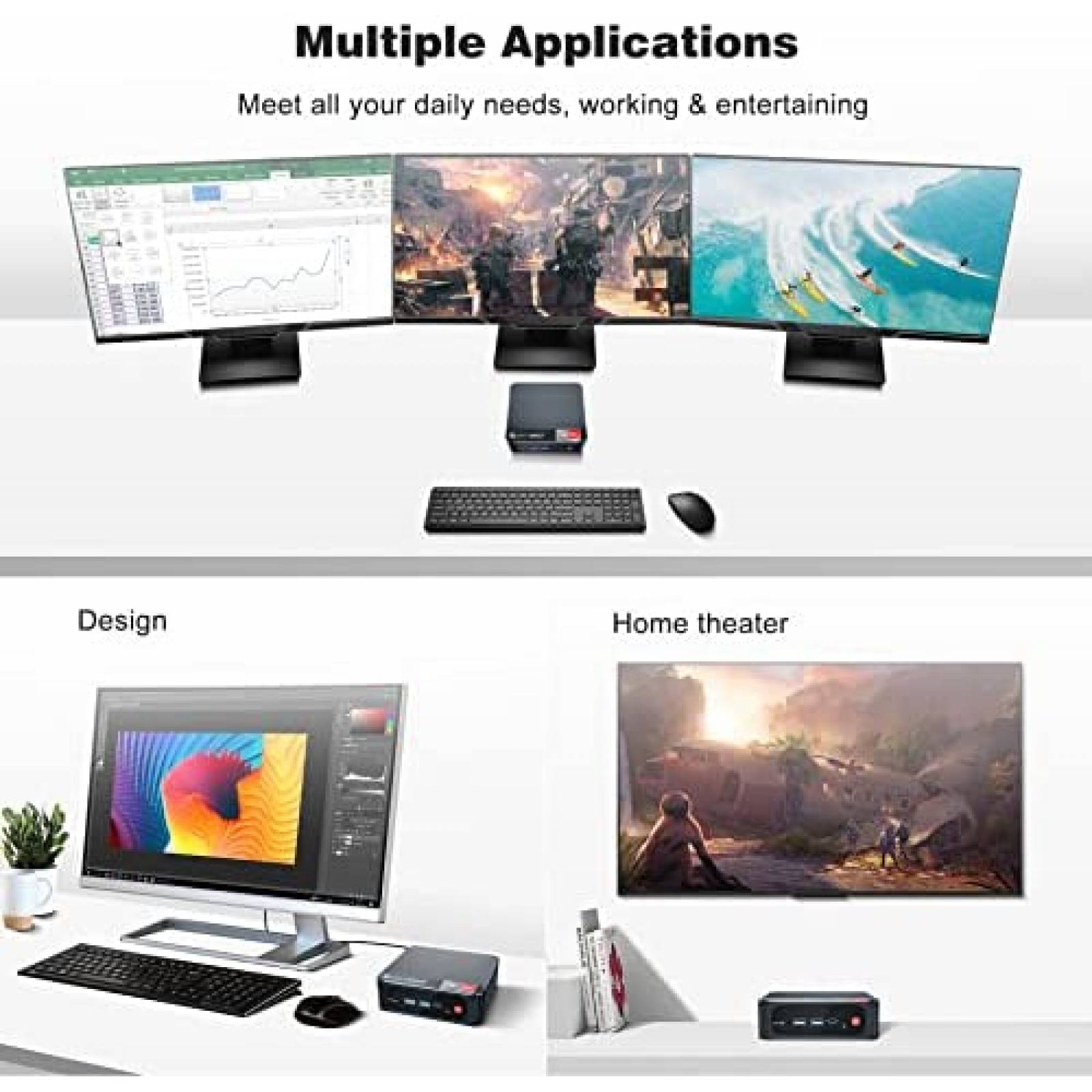 Mini PC Beelink SER3 Versatile Win 10 Pro AMD Ryzen 7 8+256G