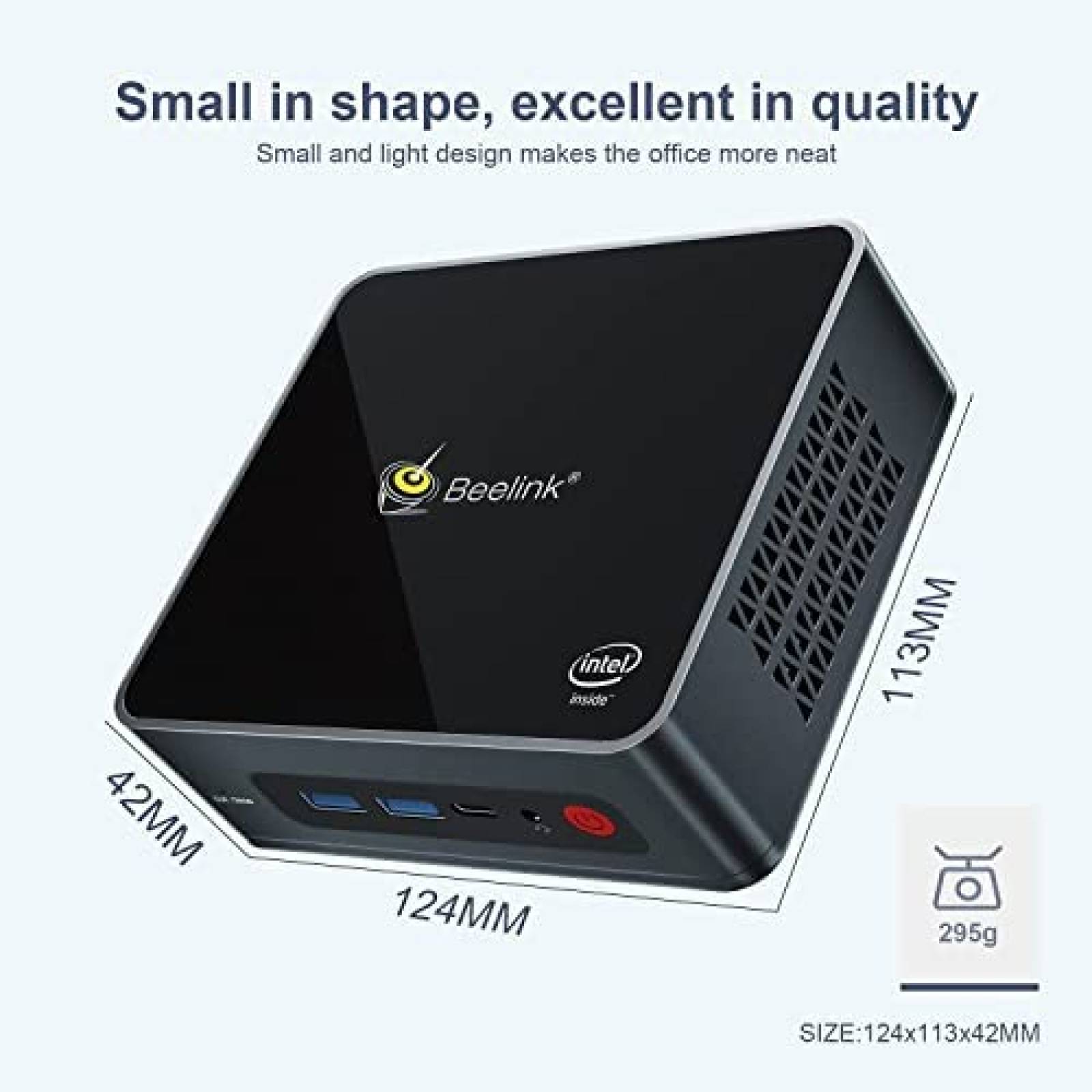 Mini PC Beelink Win 10 Pro Intel 11va Generacion 512Gb