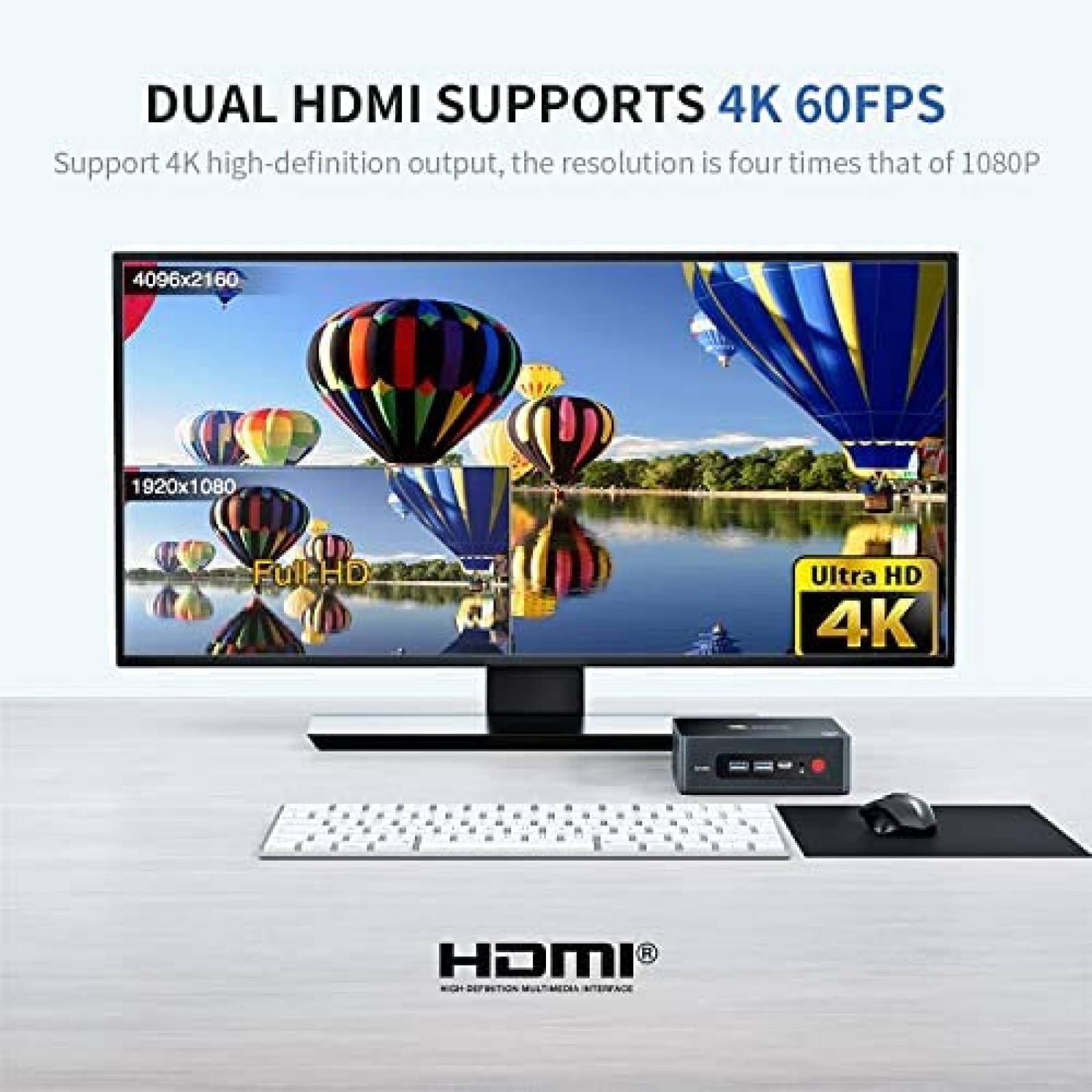 Mini PC Beelink Win 10 Pro Intel 11va Generacion 512Gb