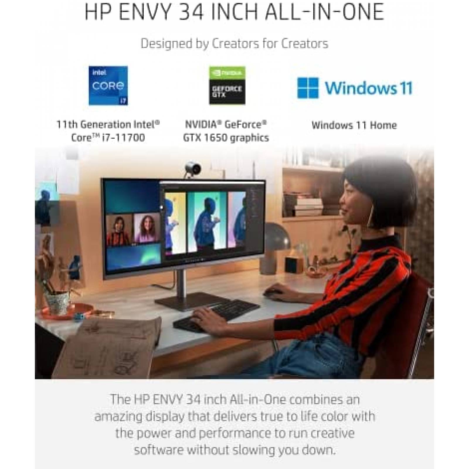 Desktop Todo en Uno HP Envy 34-c0010 34'' i7 32GB 512GB SSD
