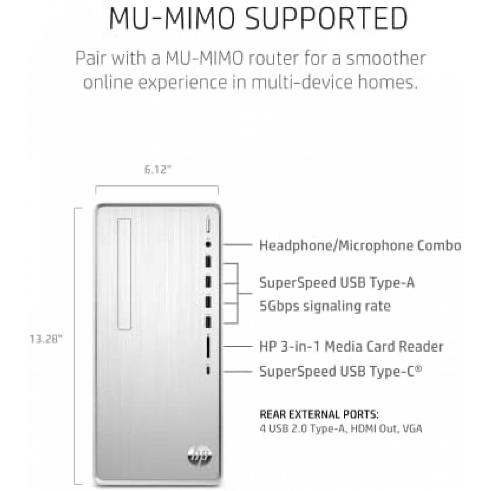 Desktop HP Pavilion TP01-2032 Ryzen 3 4GB 256 GB Win 11 Home