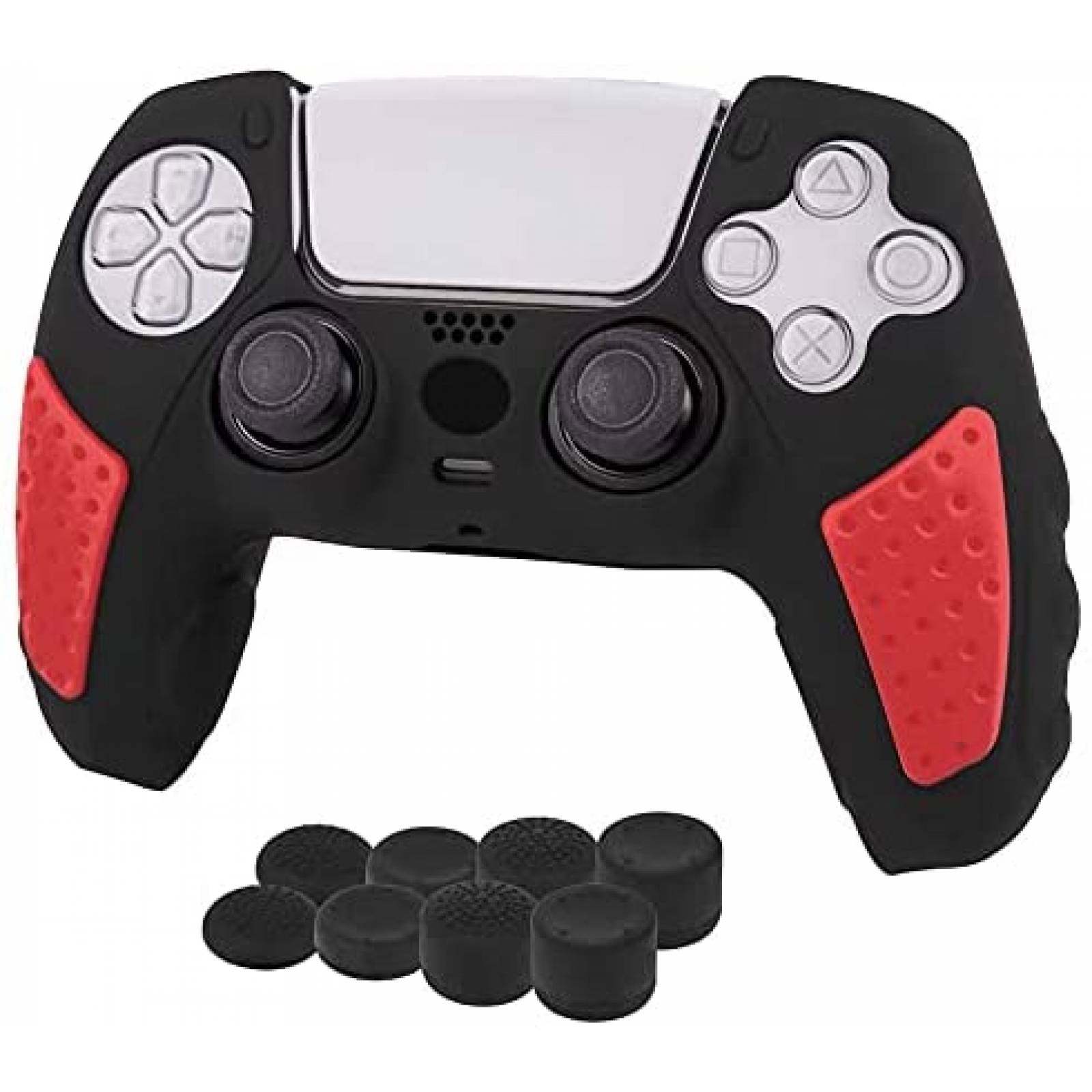 Funda de control PS5 Aosai DualSense de silicona -Negro