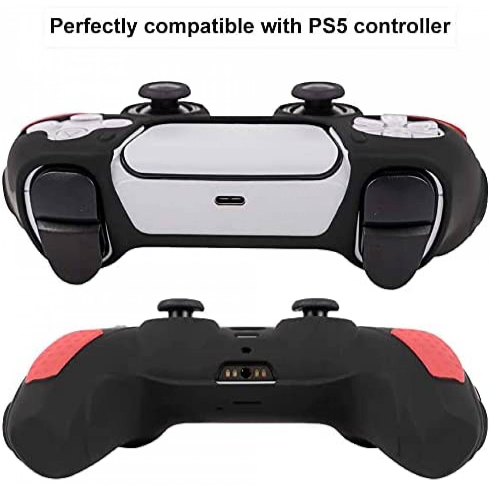 Funda de control PS5 Aosai DualSense de silicona -Negro