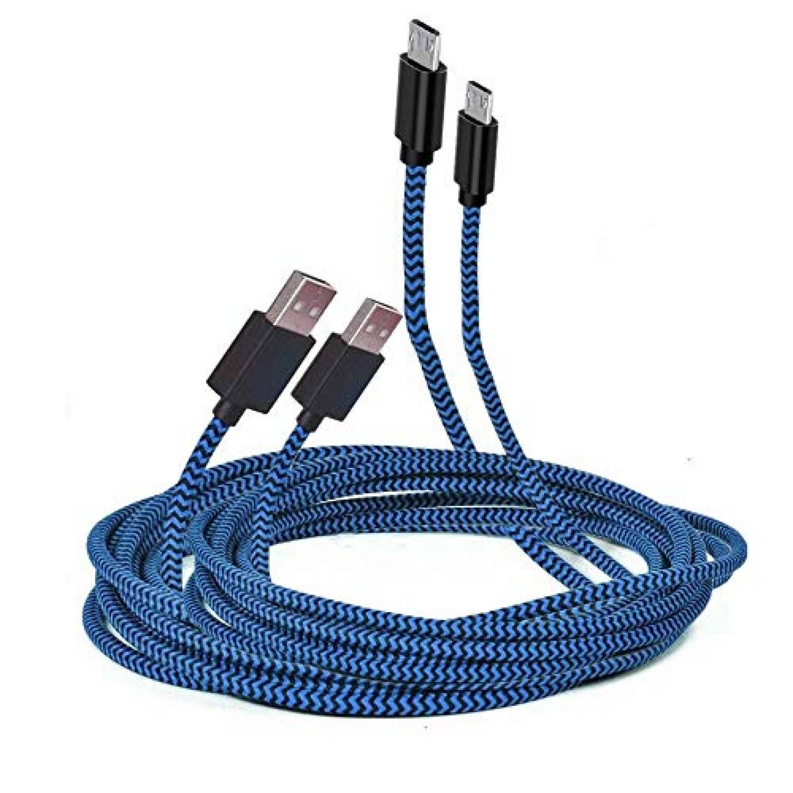 Cable de carga AOSOK para control PS4 de 10 ft 2 pzs -Azul