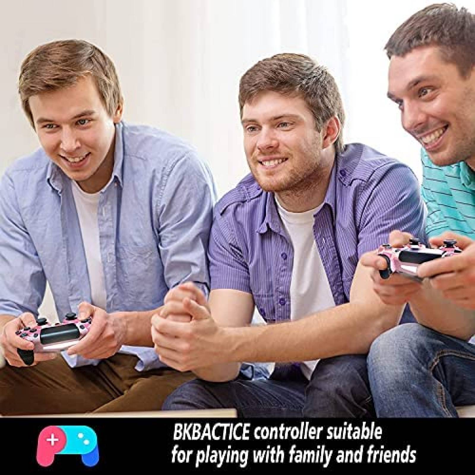 Control Gamer Inalambrico BKBACTICE para Sony PS4 -Rosa