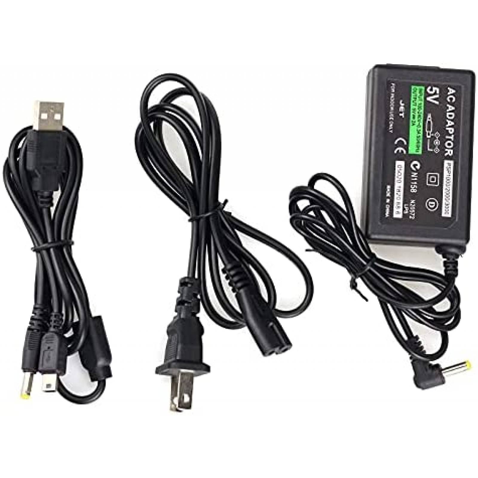 Cable cargador para Sony PSP CHENLAN 4ft 2en1 -Negro