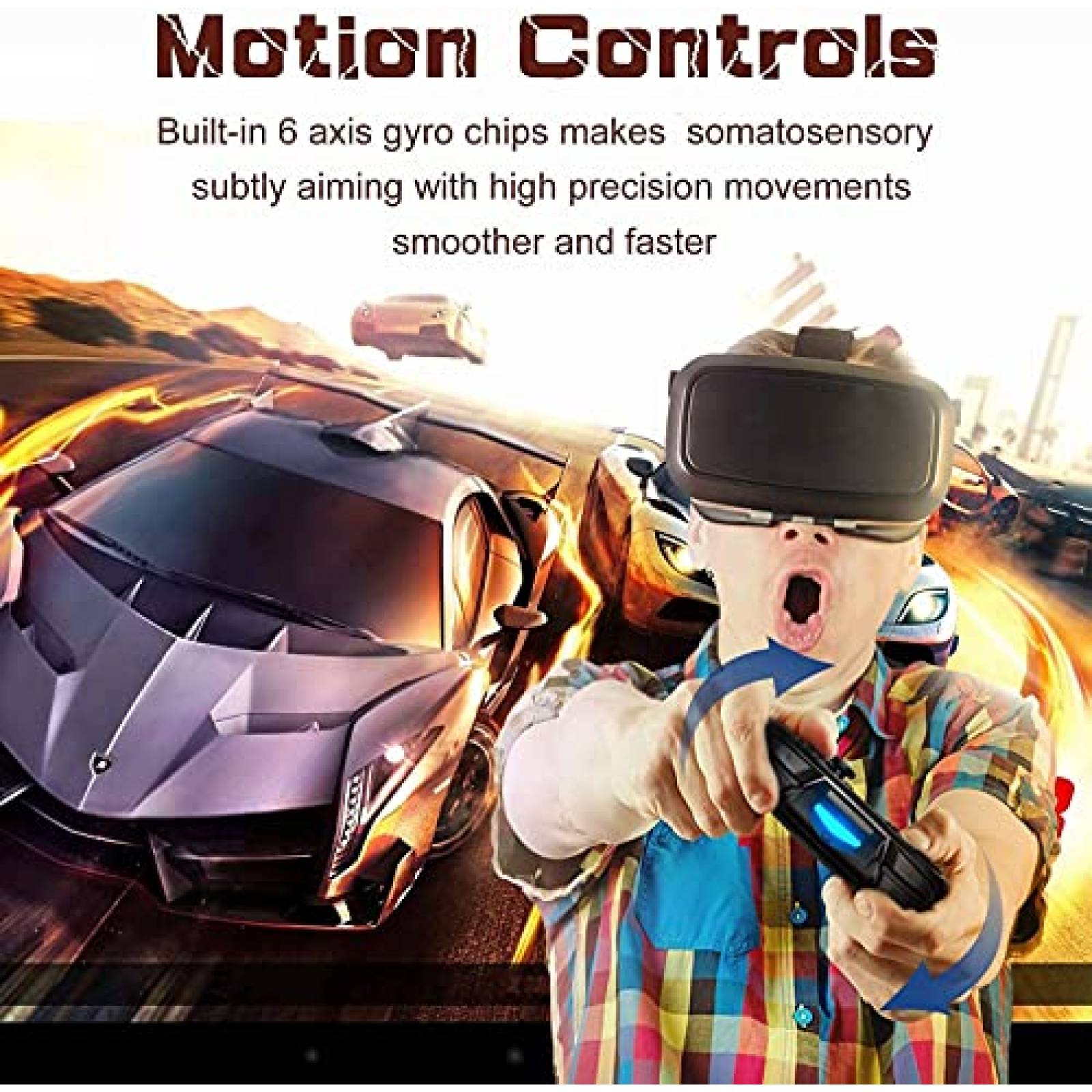 Control Gamer Bluetooth CONNYAM pasa Sony PS4 -Rojo/Azul