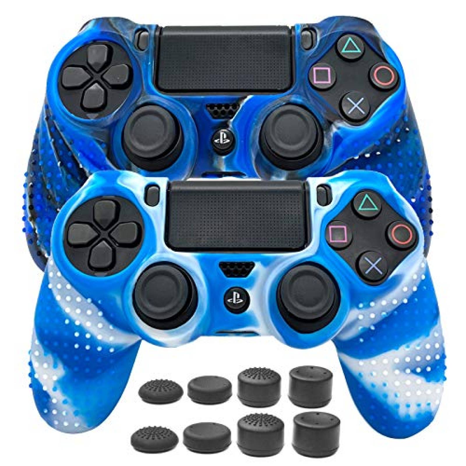 Funda de Silicon CXWITHY para Control PS4 2 Pzs -Rojo y Azul