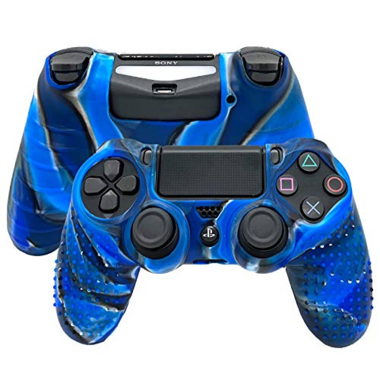 Funda de Silicon CXWITHY para Control PS4 2 Pzs -Rojo y Azul