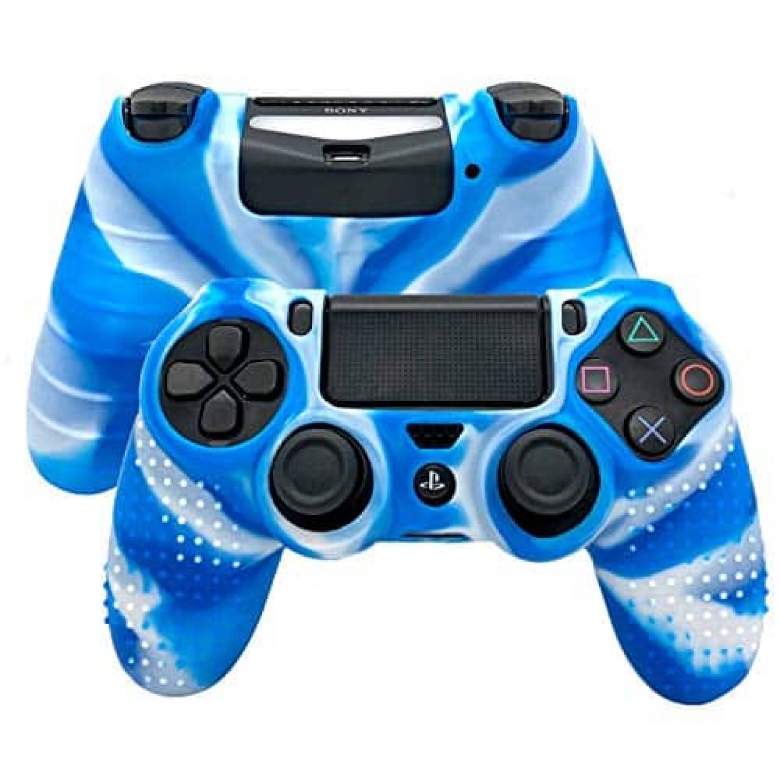 Funda de Silicon CXWITHY para Control PS4 2 Pzs -Rojo y Azul