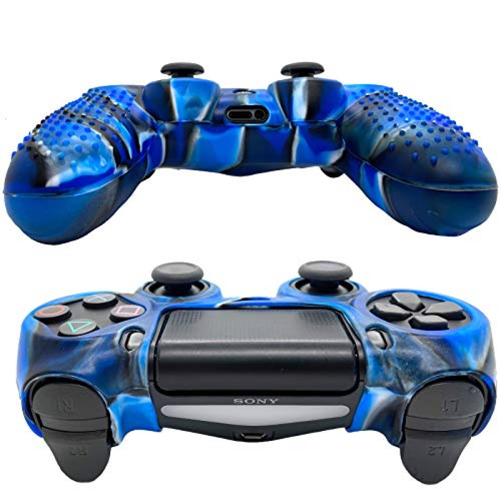 Funda de Silicon CXWITHY para Control PS4 2 Pzs -Rojo y Azul